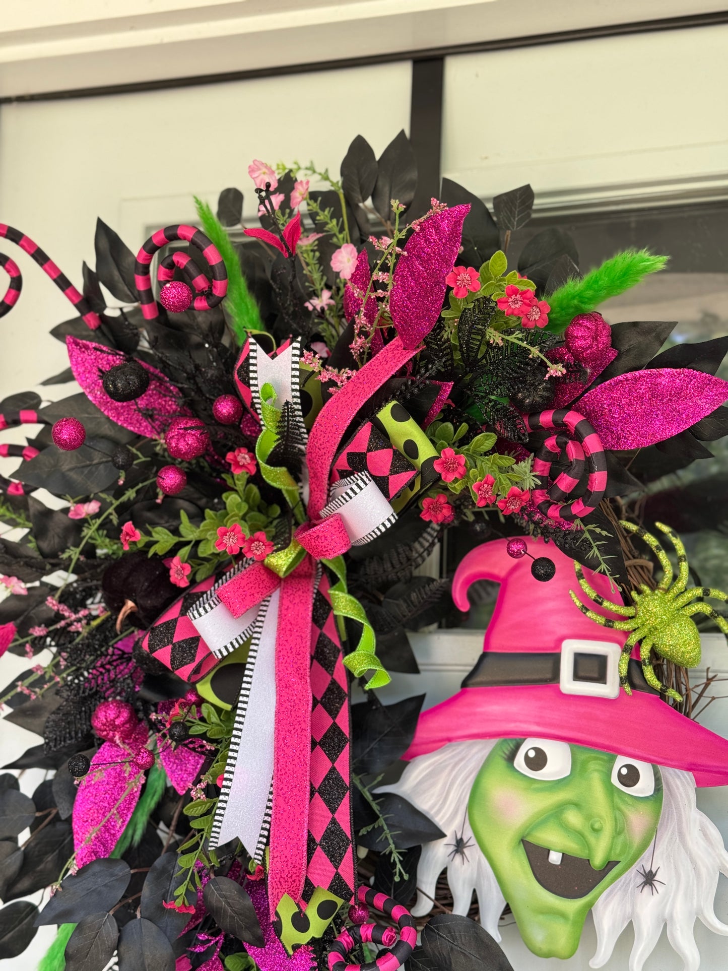 Vibrant Witch Halloween Wreath