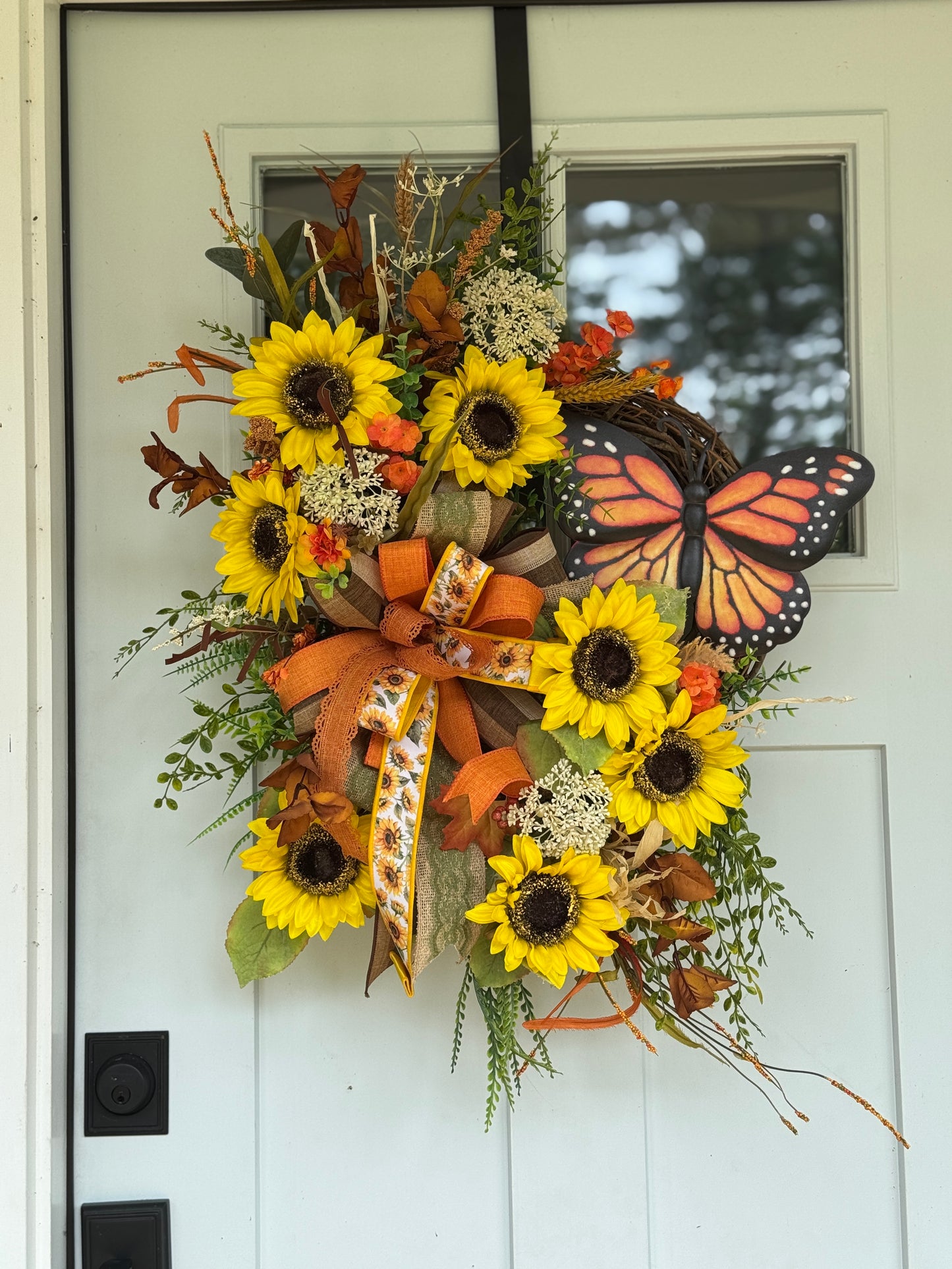 Sunflower and Butterfly Wreath