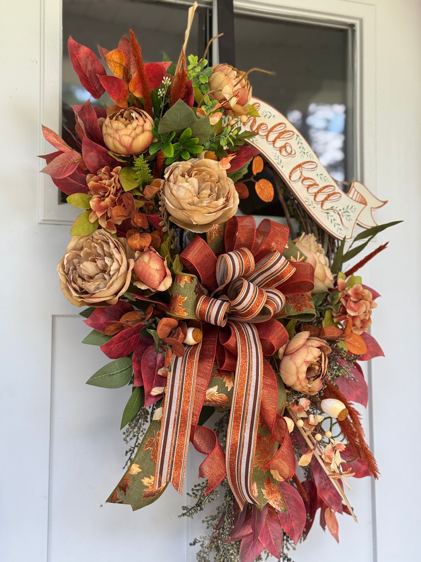 Copper Tones Hello Fall Wreath