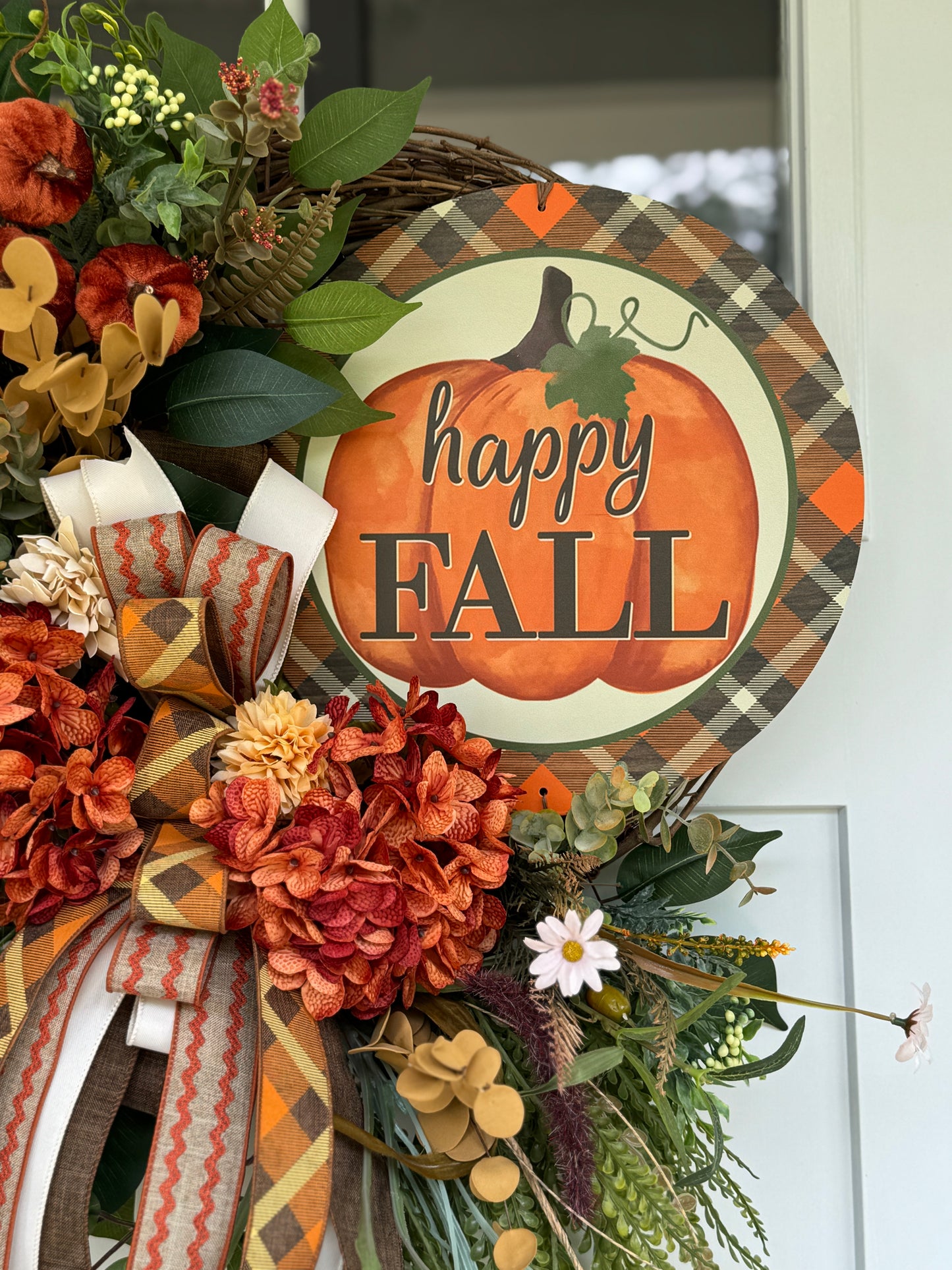 Happy Fall Floral Wreath
