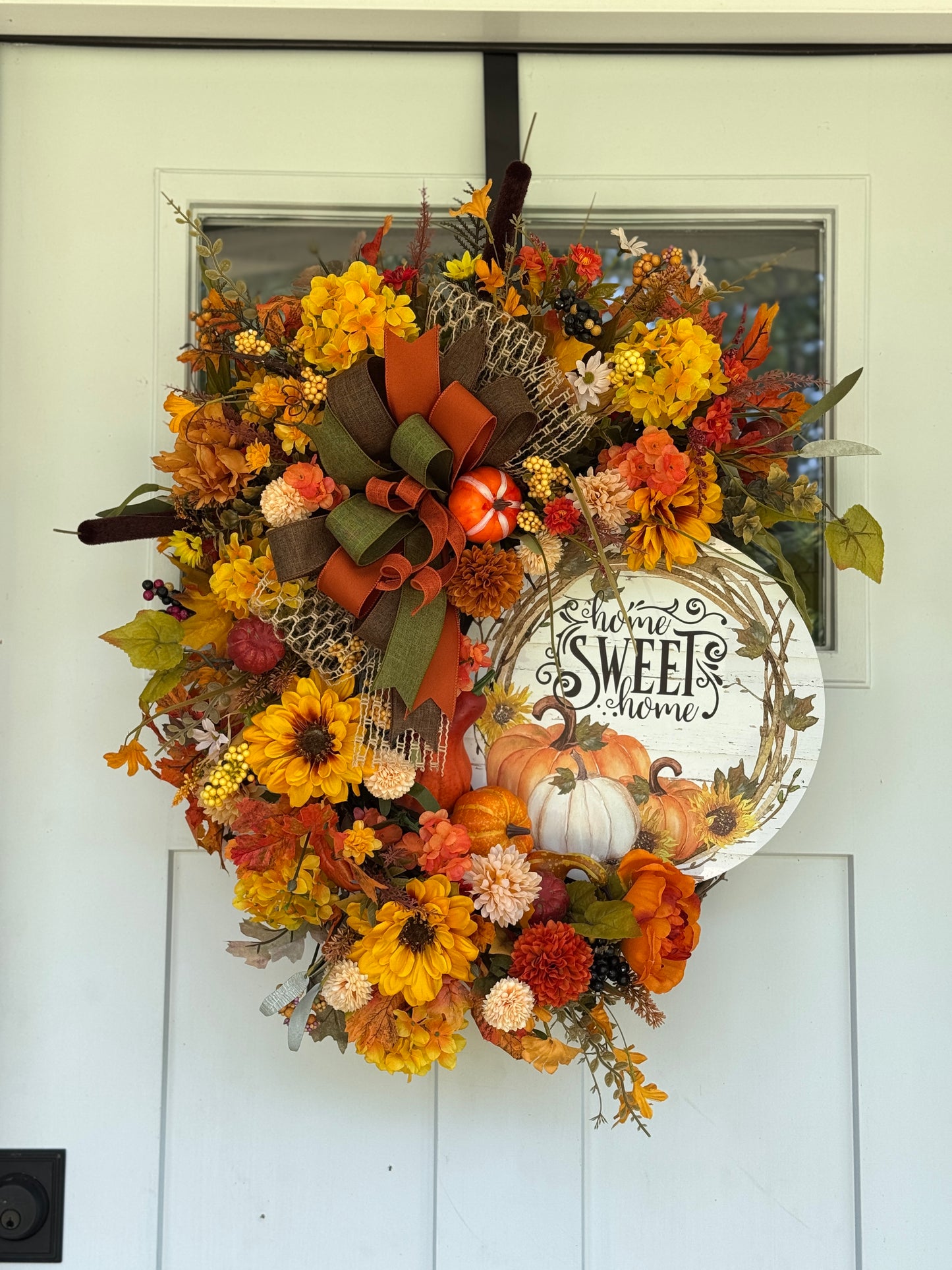 Autumn Harvest Home Sweet Home Wreath