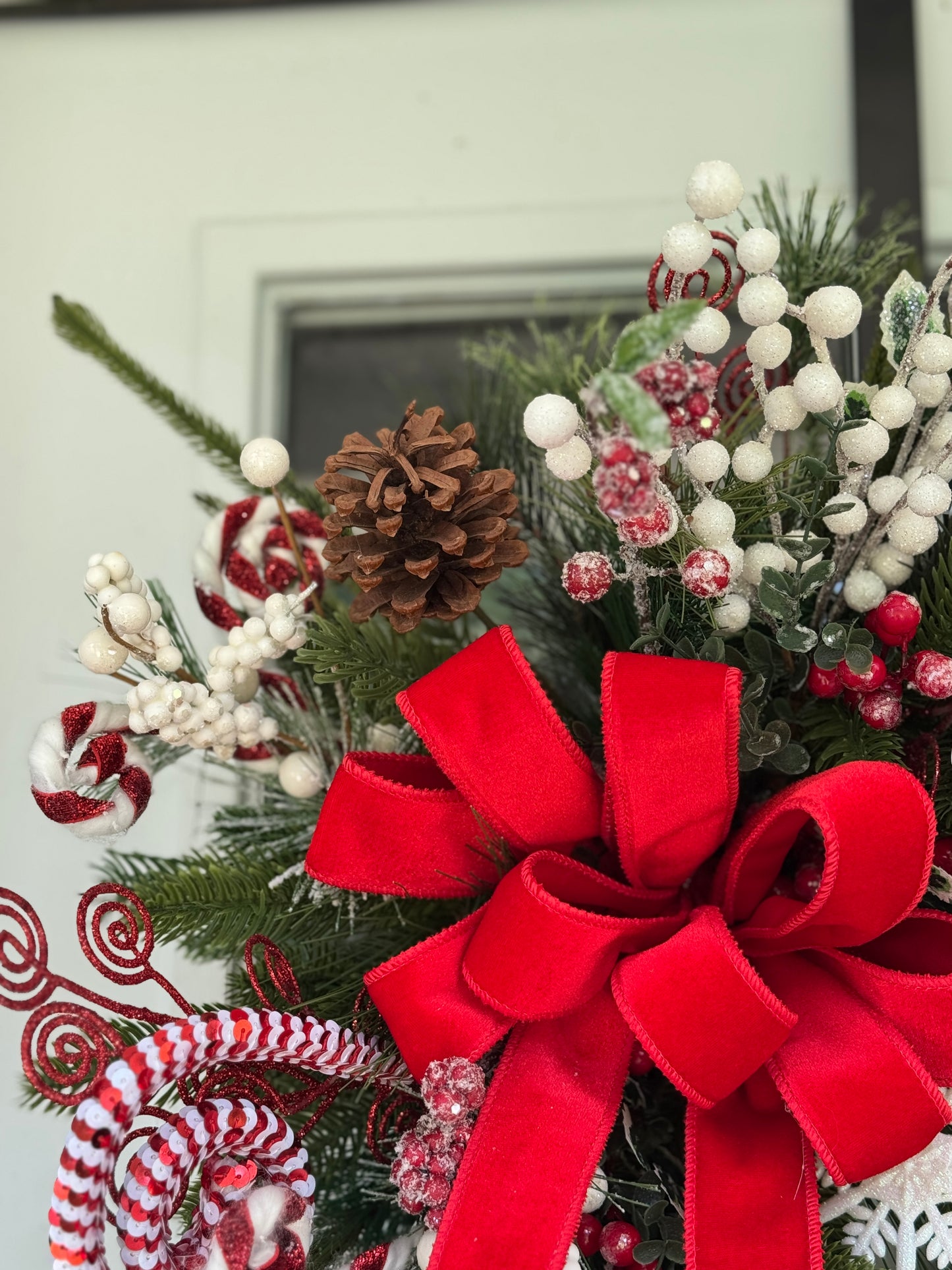 Winking Santa Holiday Wreath