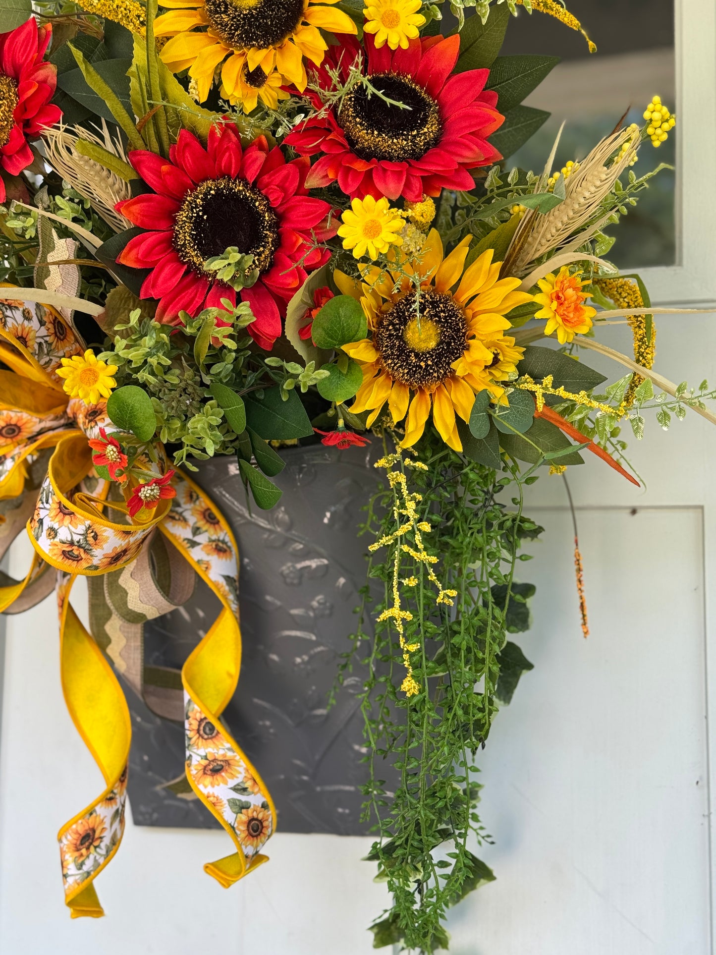 Sunflower Door Hanging Basket