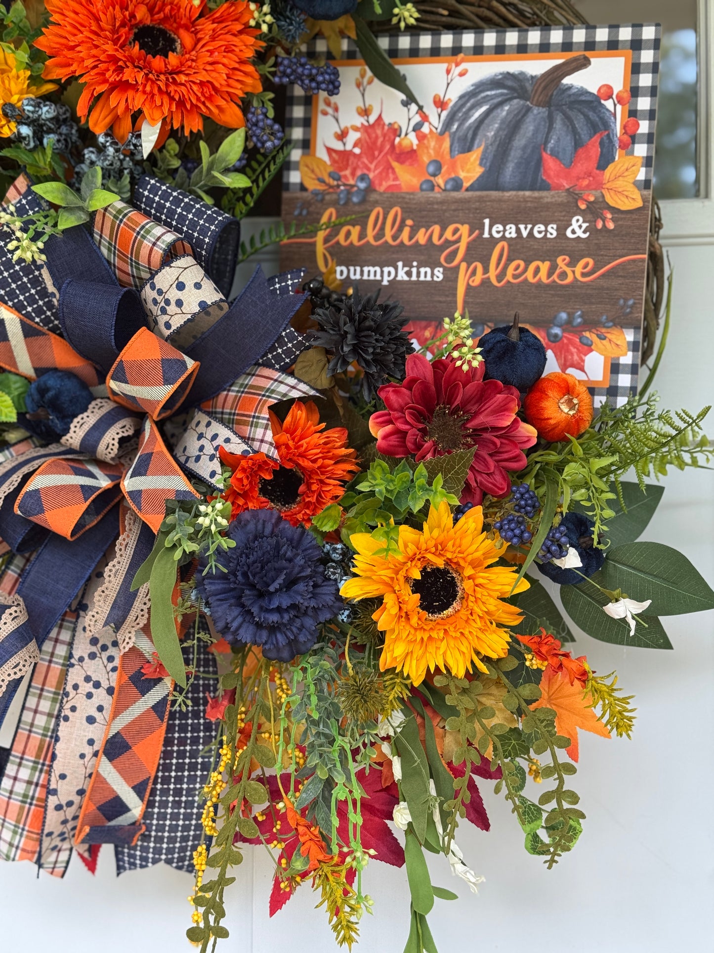 Falling Leaves Autumn Wreath
