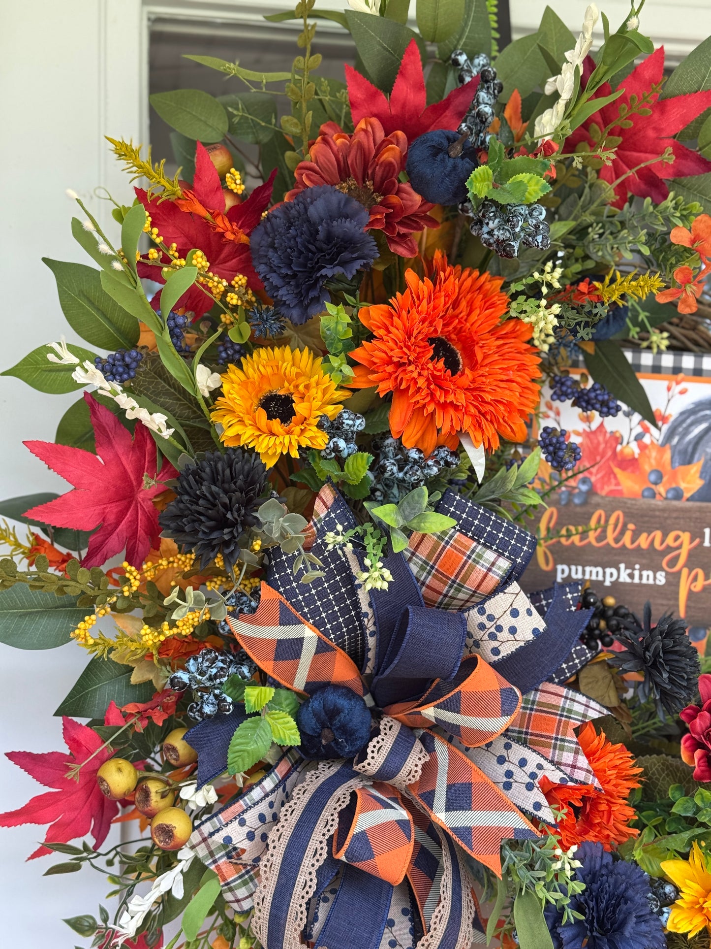 Falling Leaves Autumn Wreath