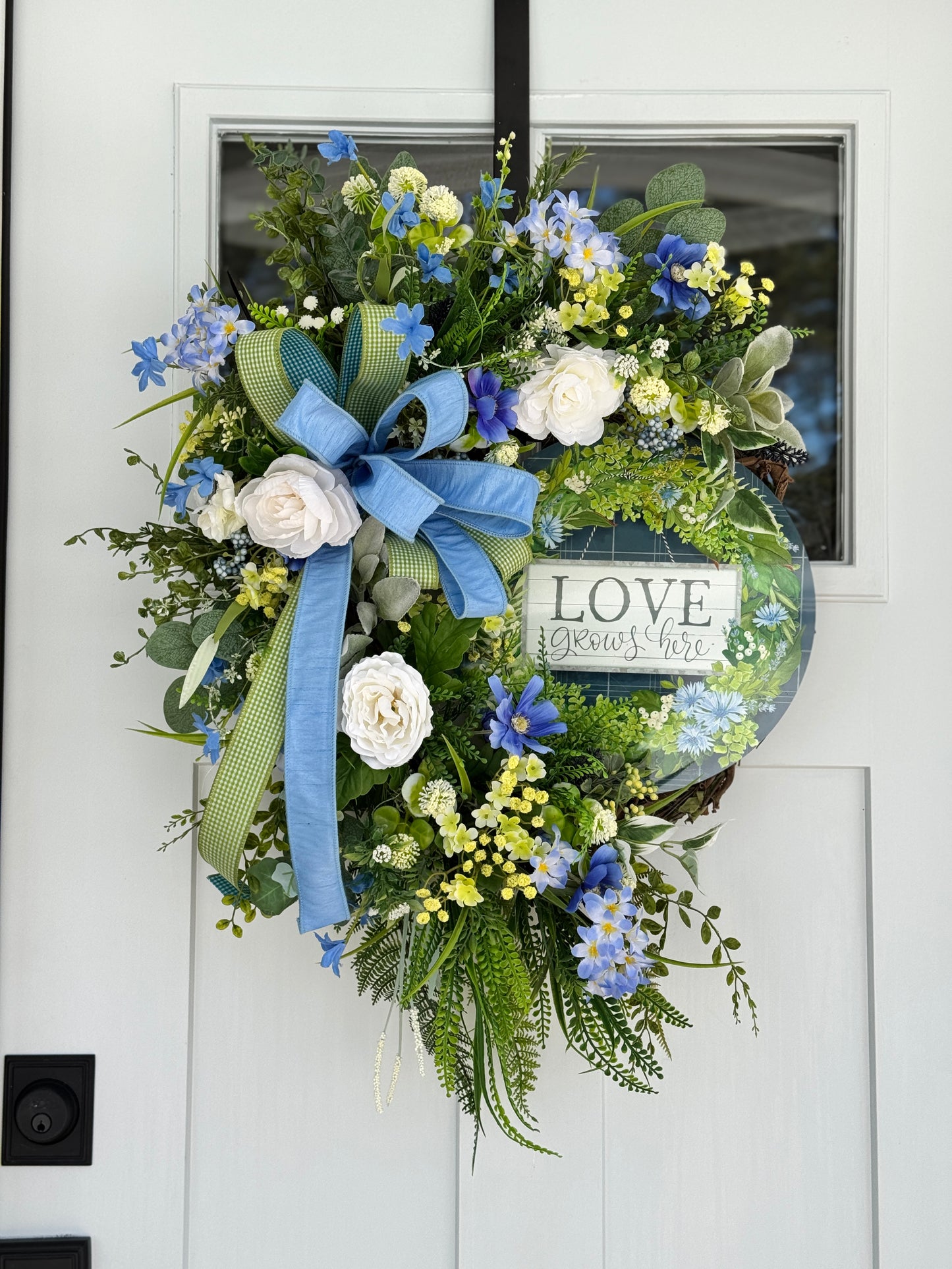 Love Grows Here Floral Wreath