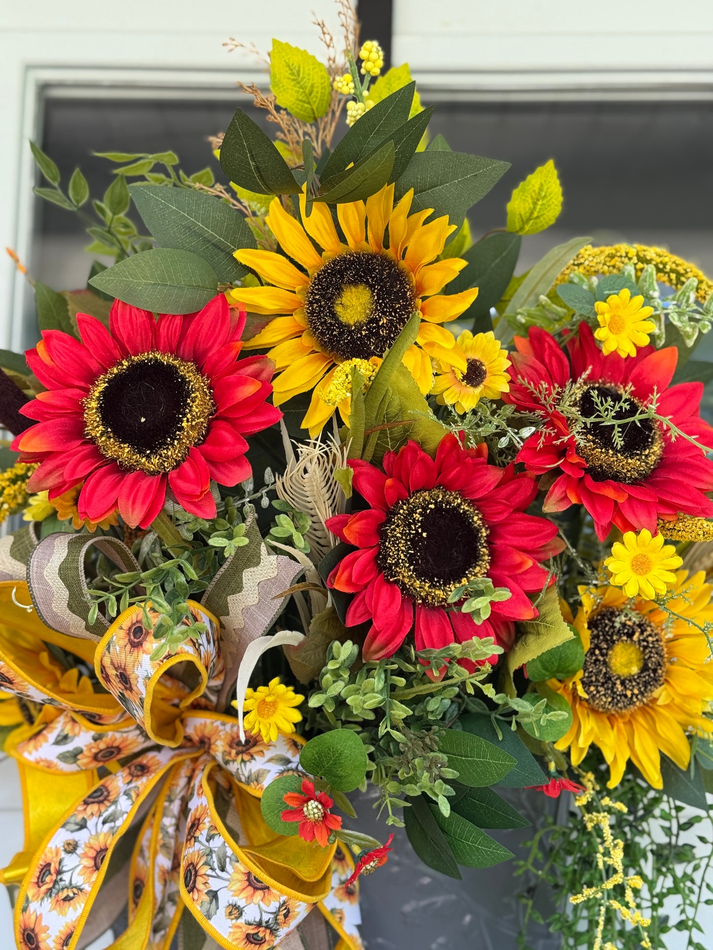 Sunflower Door Hanging Basket