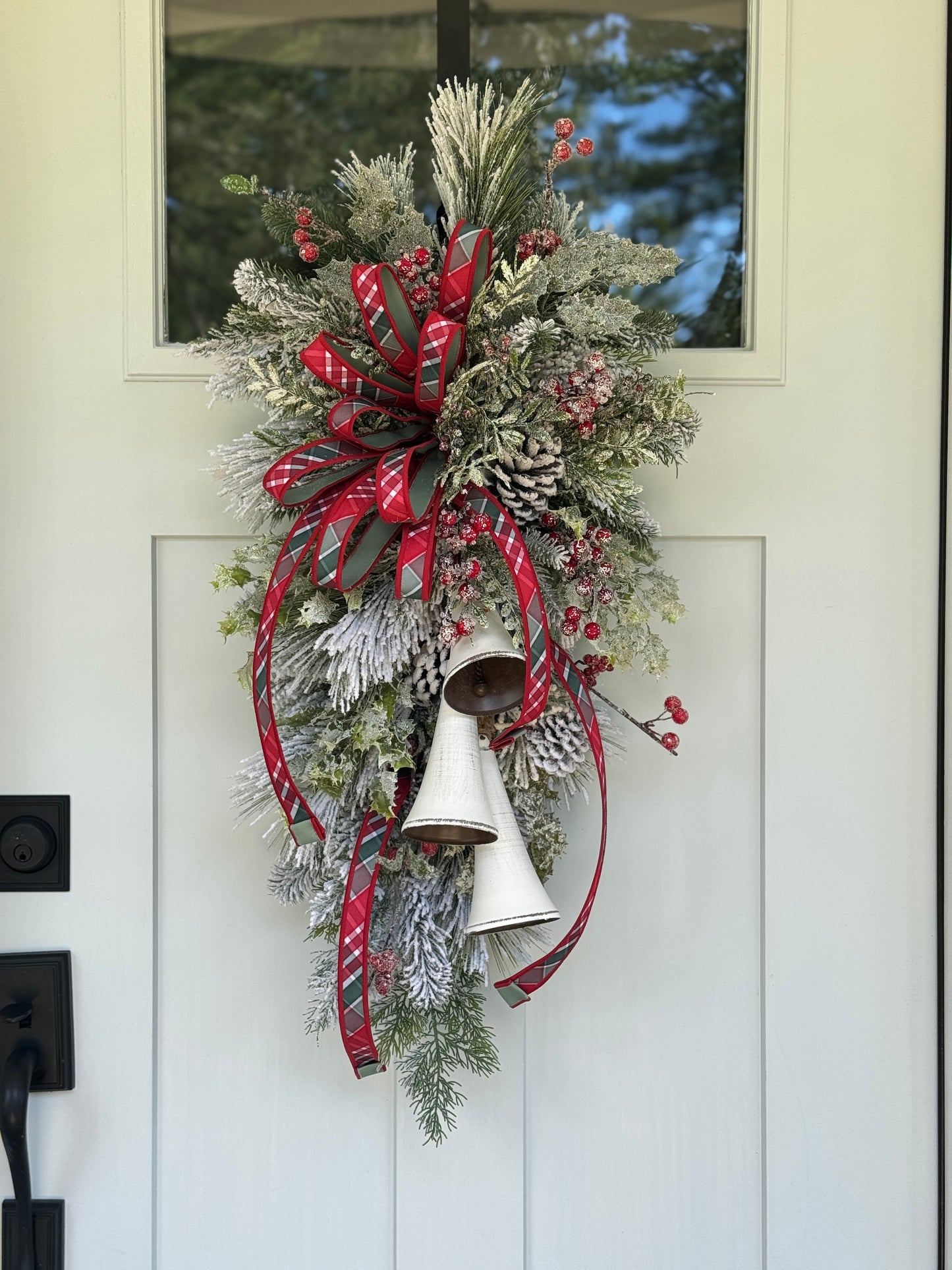 Wintery Belfry Bells Door Swag