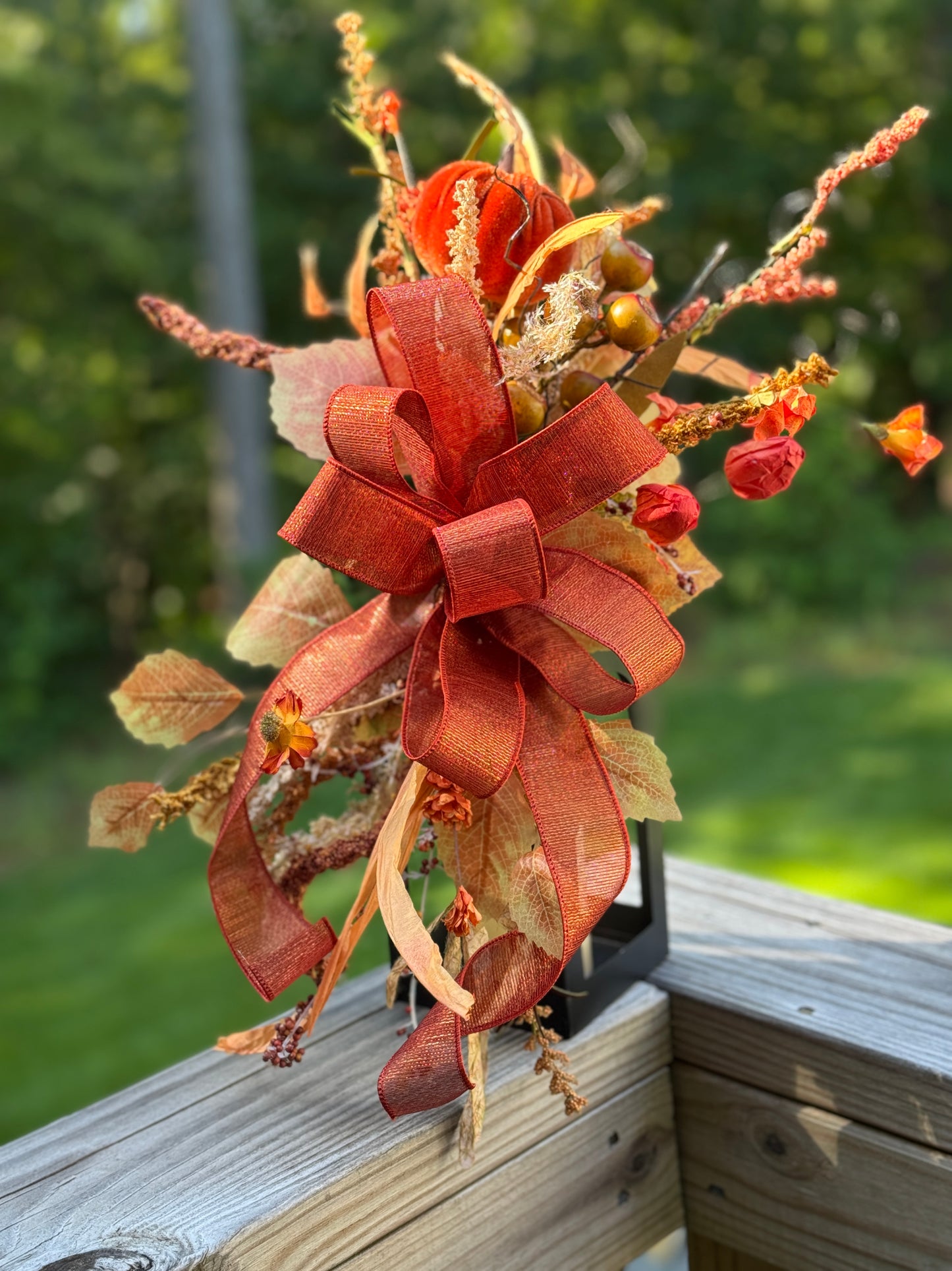 Autumn Harvest Lantern with Candle