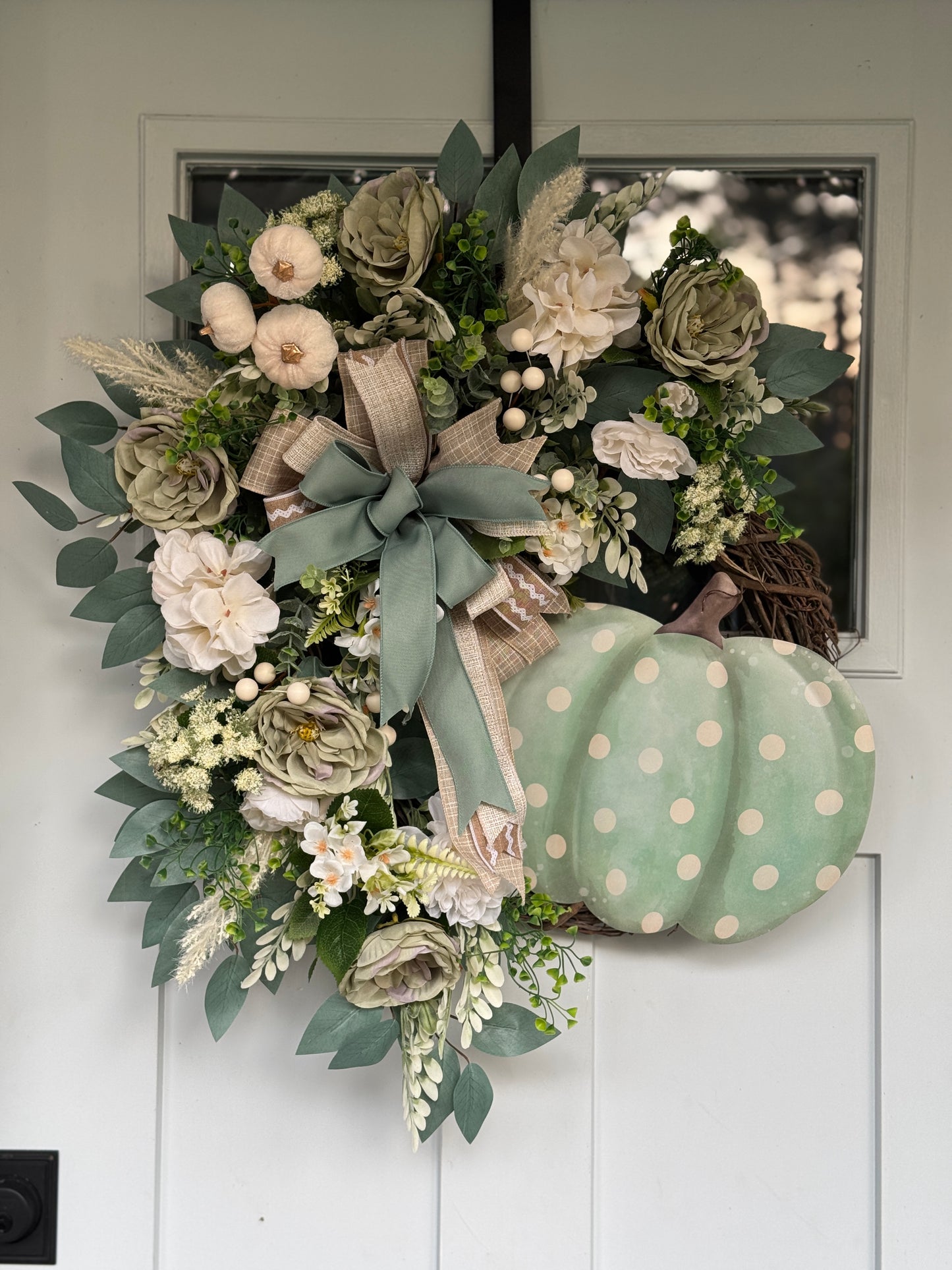Elegant Sage and Cream Wreath