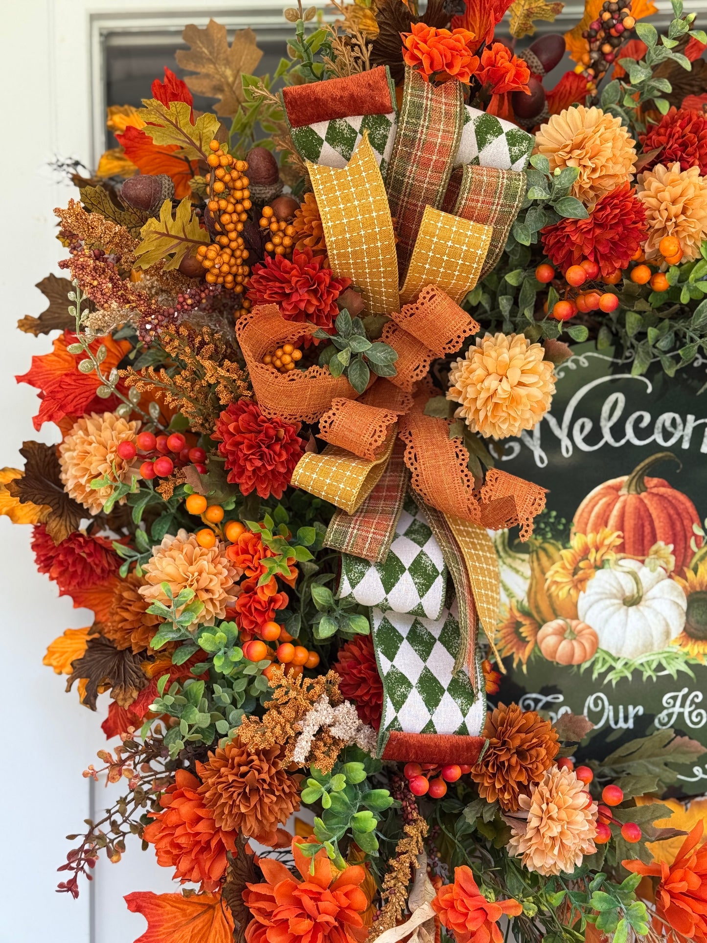 Welcome To Our Home Autumn Harvest Wreath