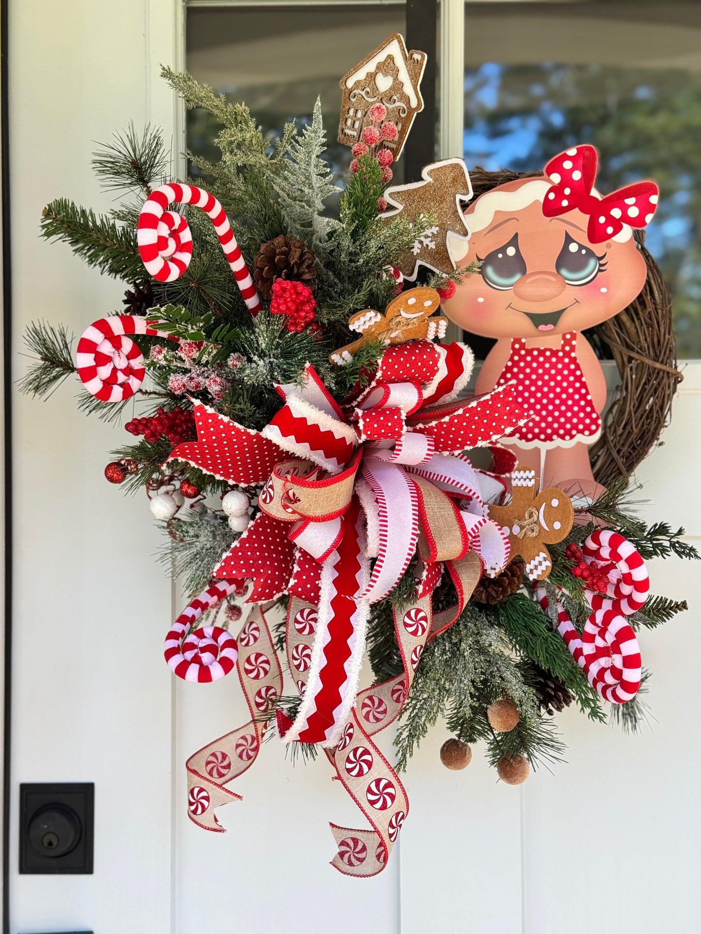 Gingerbread Girl Holiday Wreath