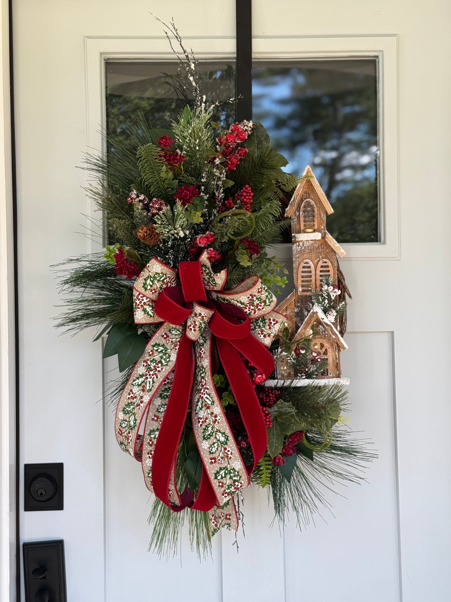 Large Rustic Church Winter/Holiday Wreath