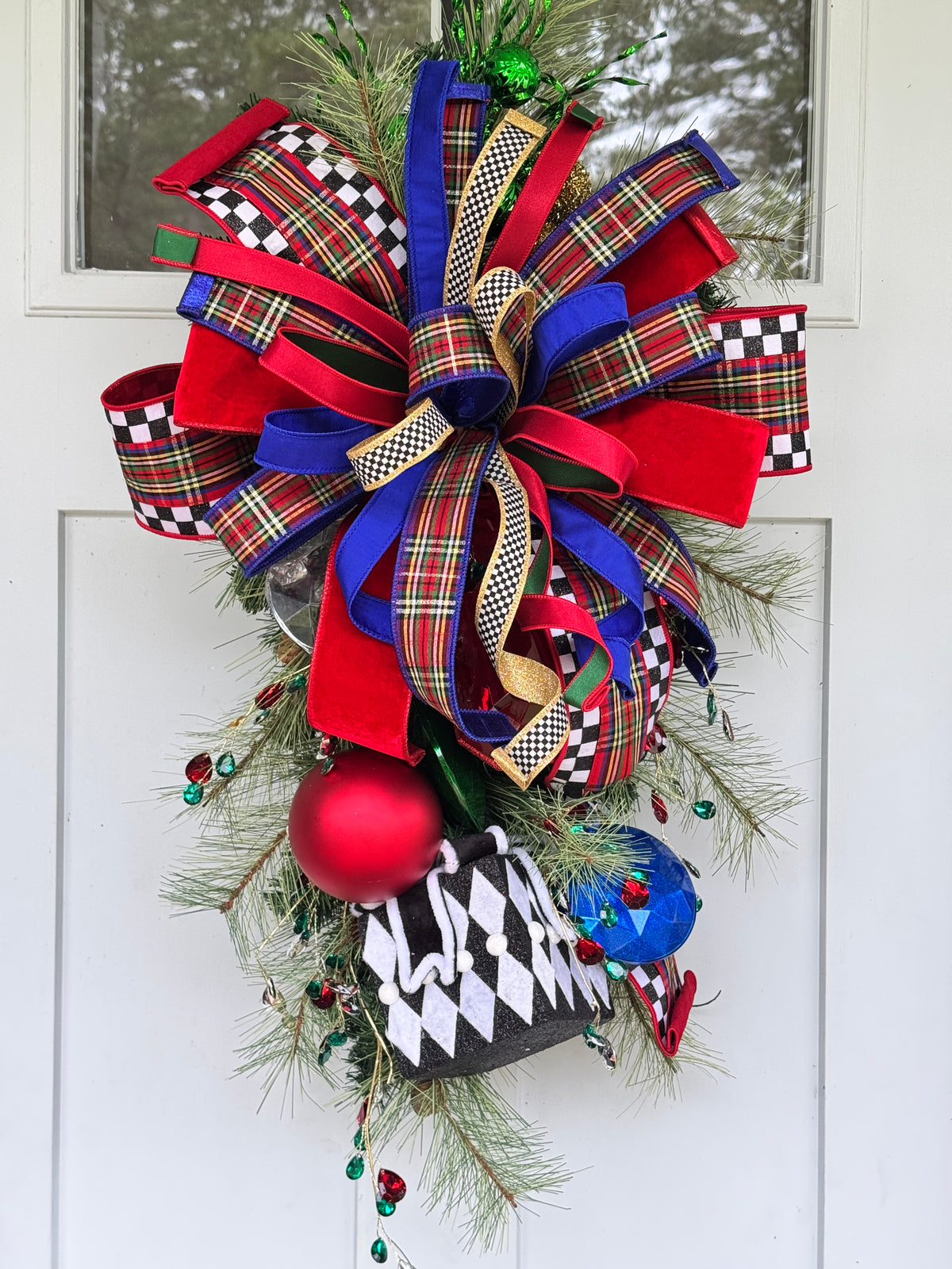 Bold Nutcracker Inspired Teardrop Wreath