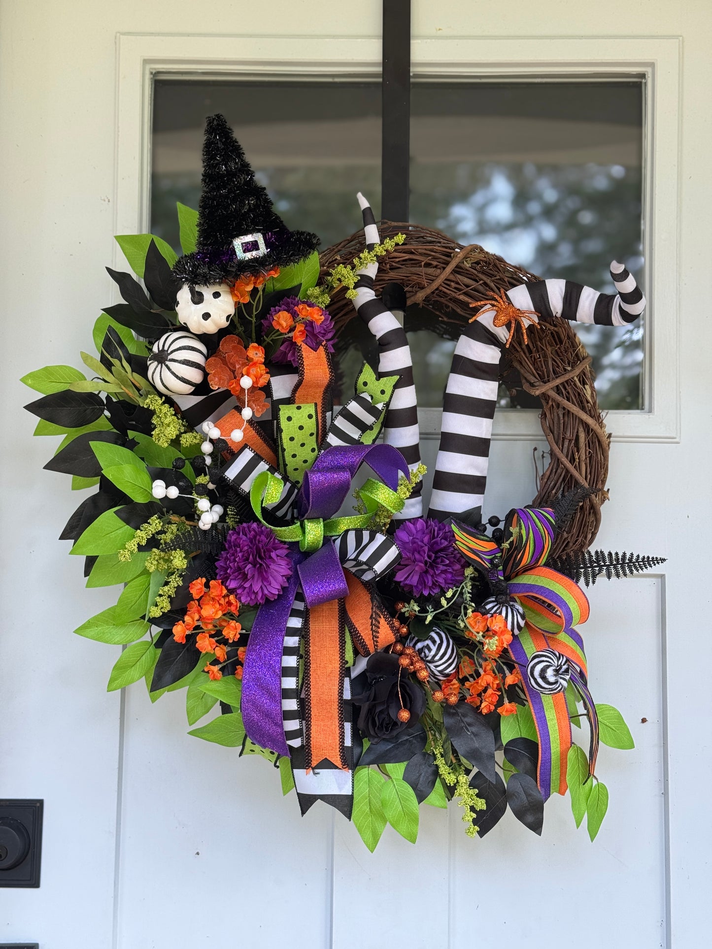 Halloween Witch’s Horn Wreath