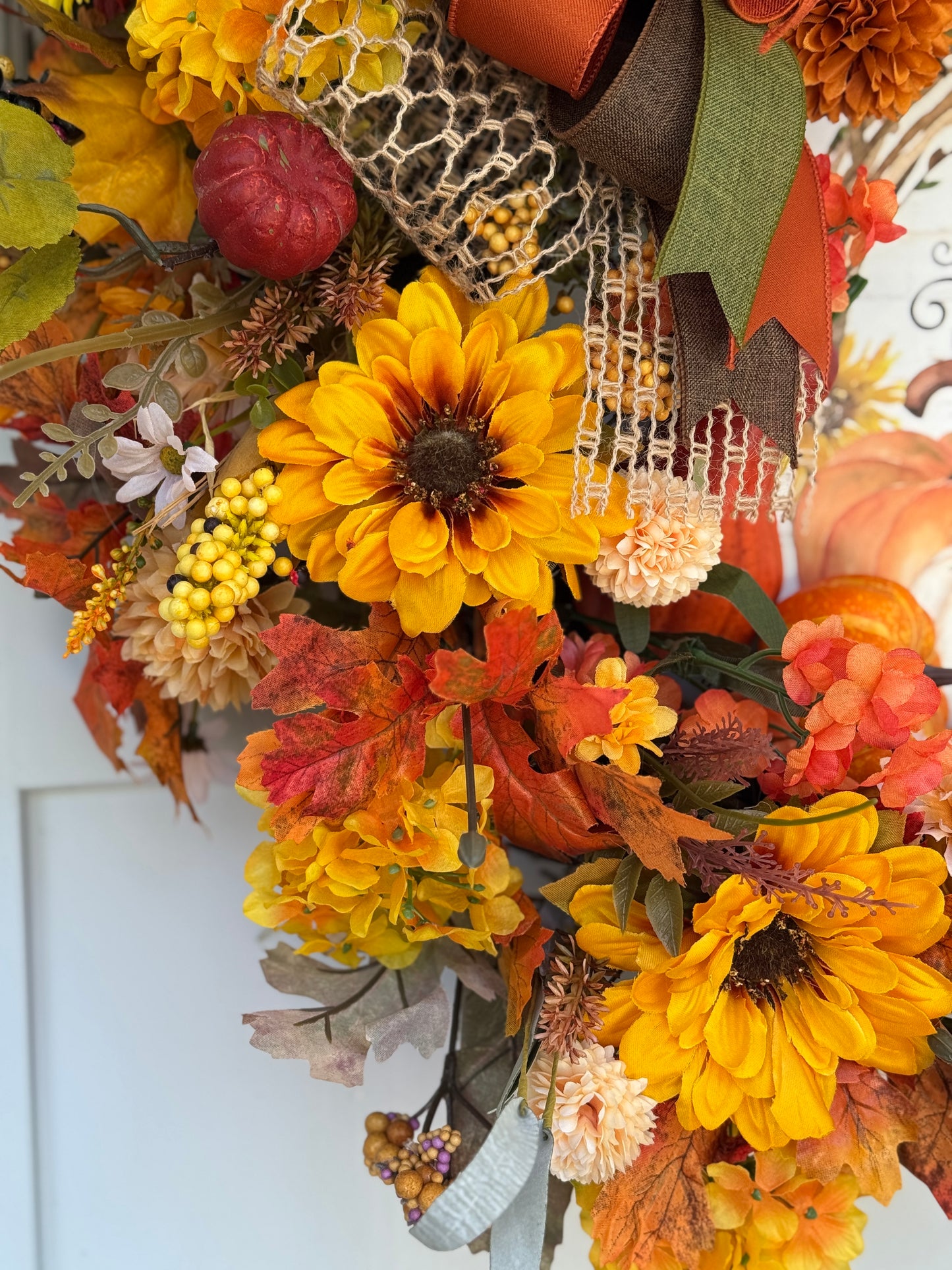Autumn Harvest Home Sweet Home Wreath