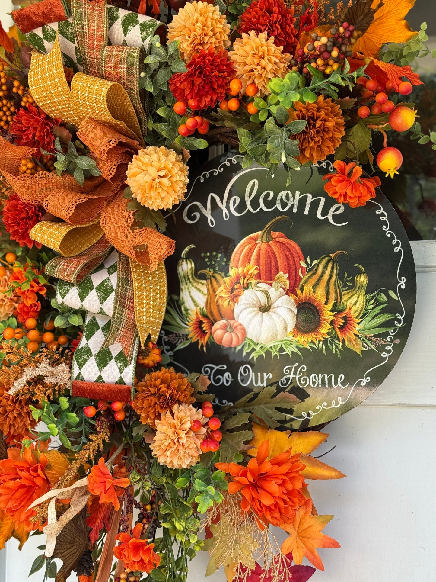 Welcome To Our Home Autumn Harvest Wreath