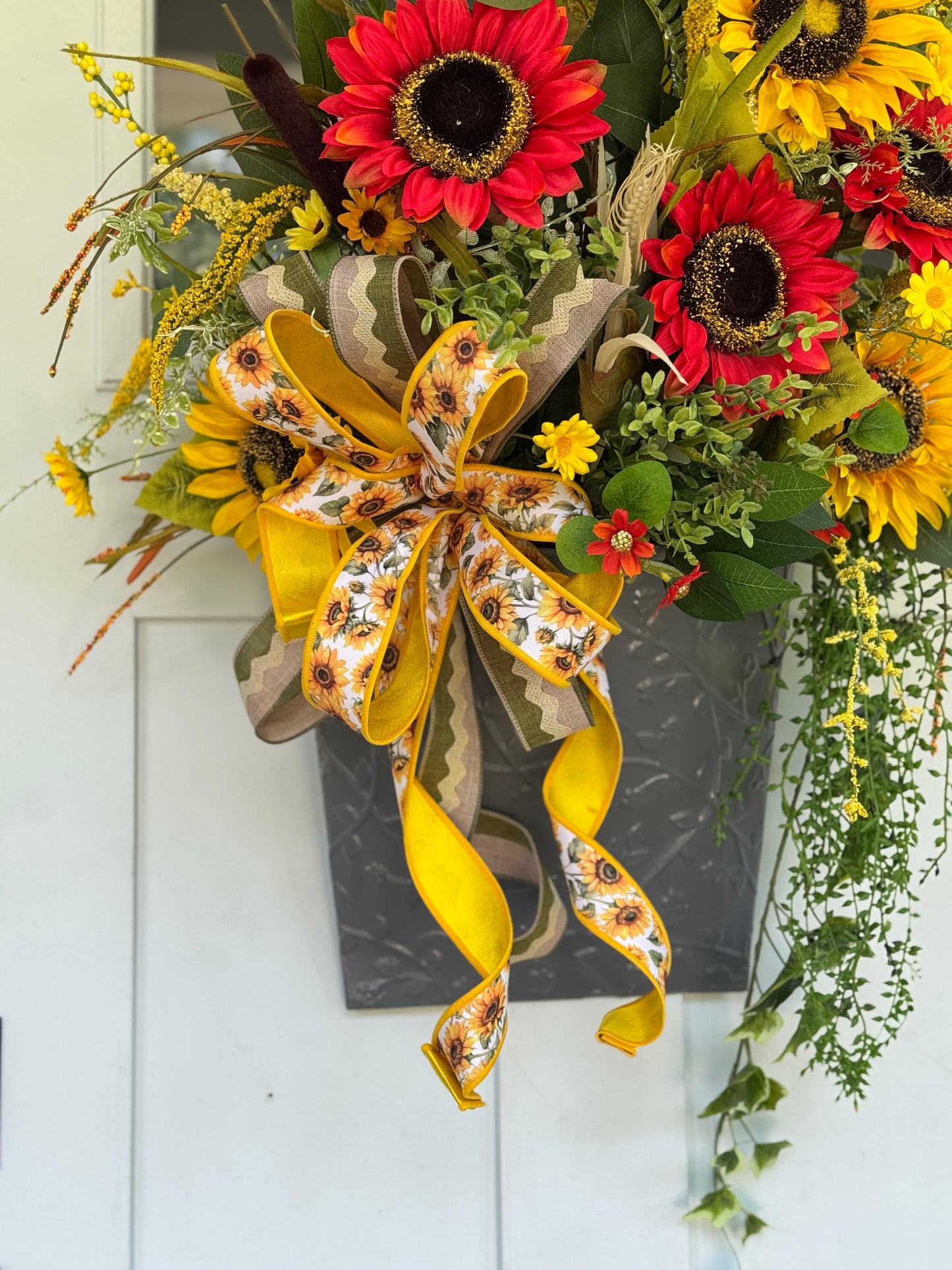Sunflower Door Hanging Basket