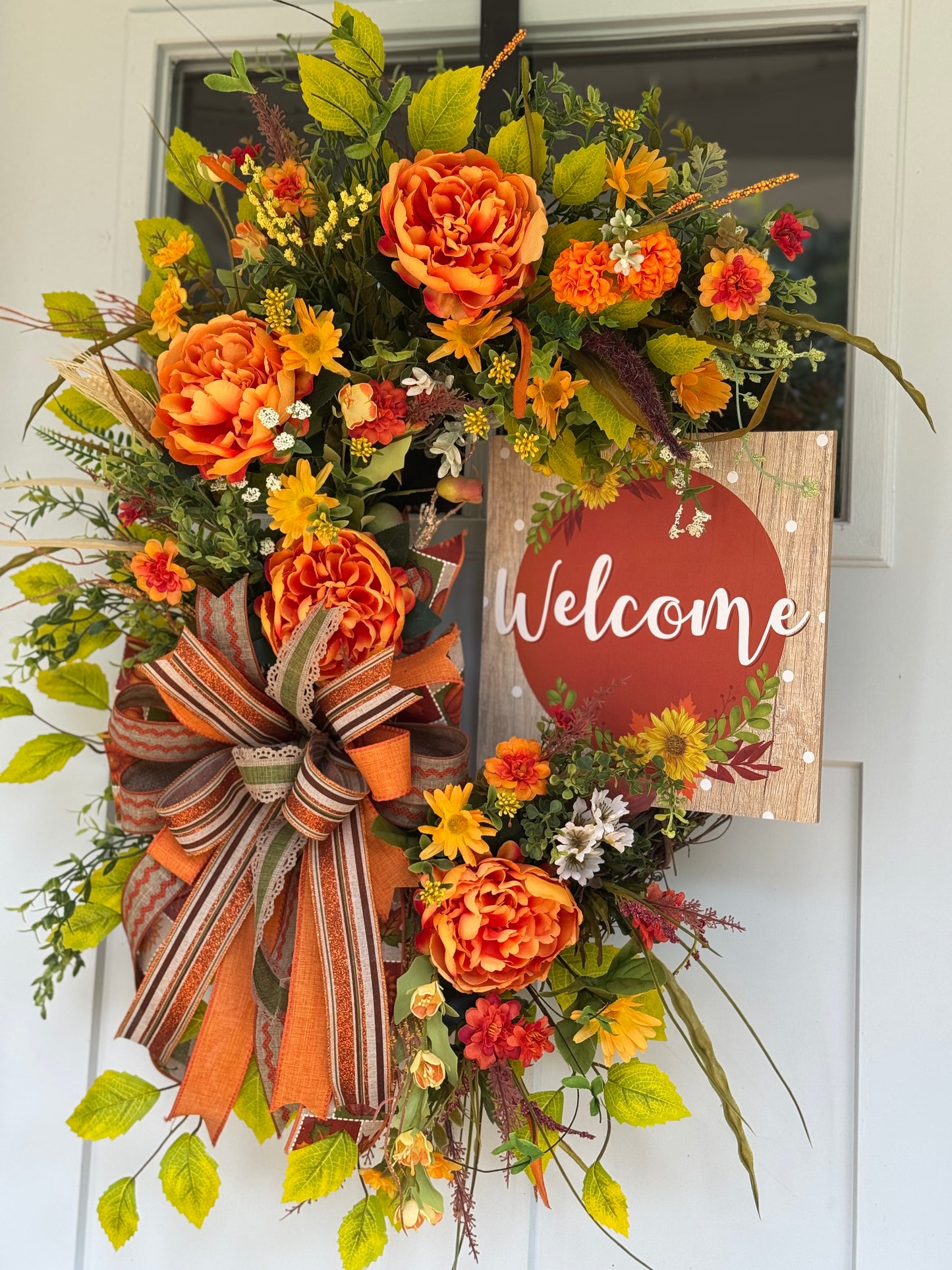 Vibrant Floral Welcome Wreath