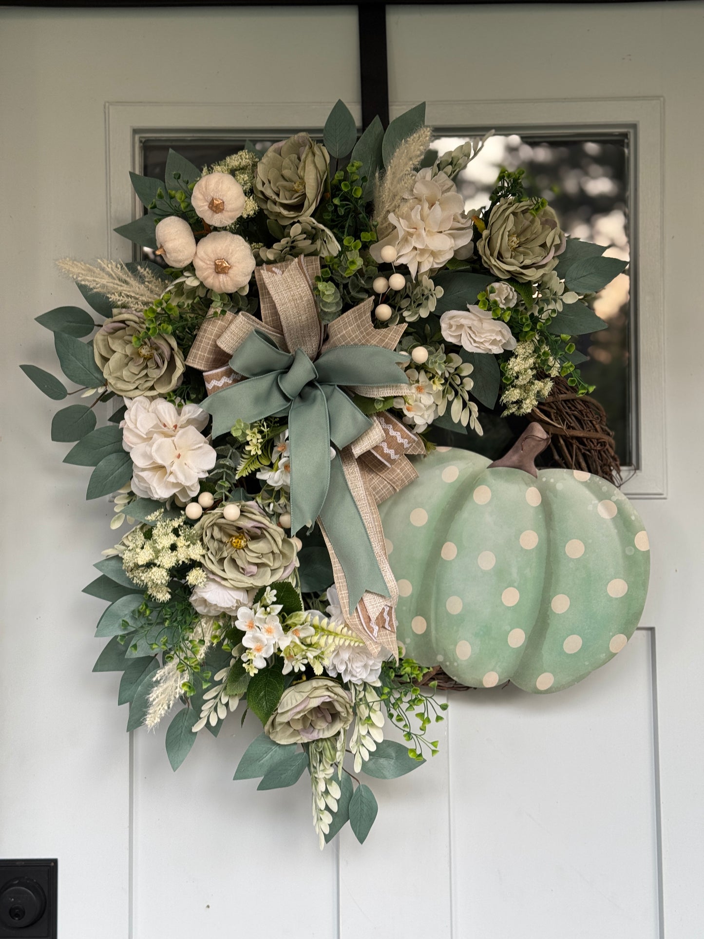 Elegant Sage and Cream Wreath