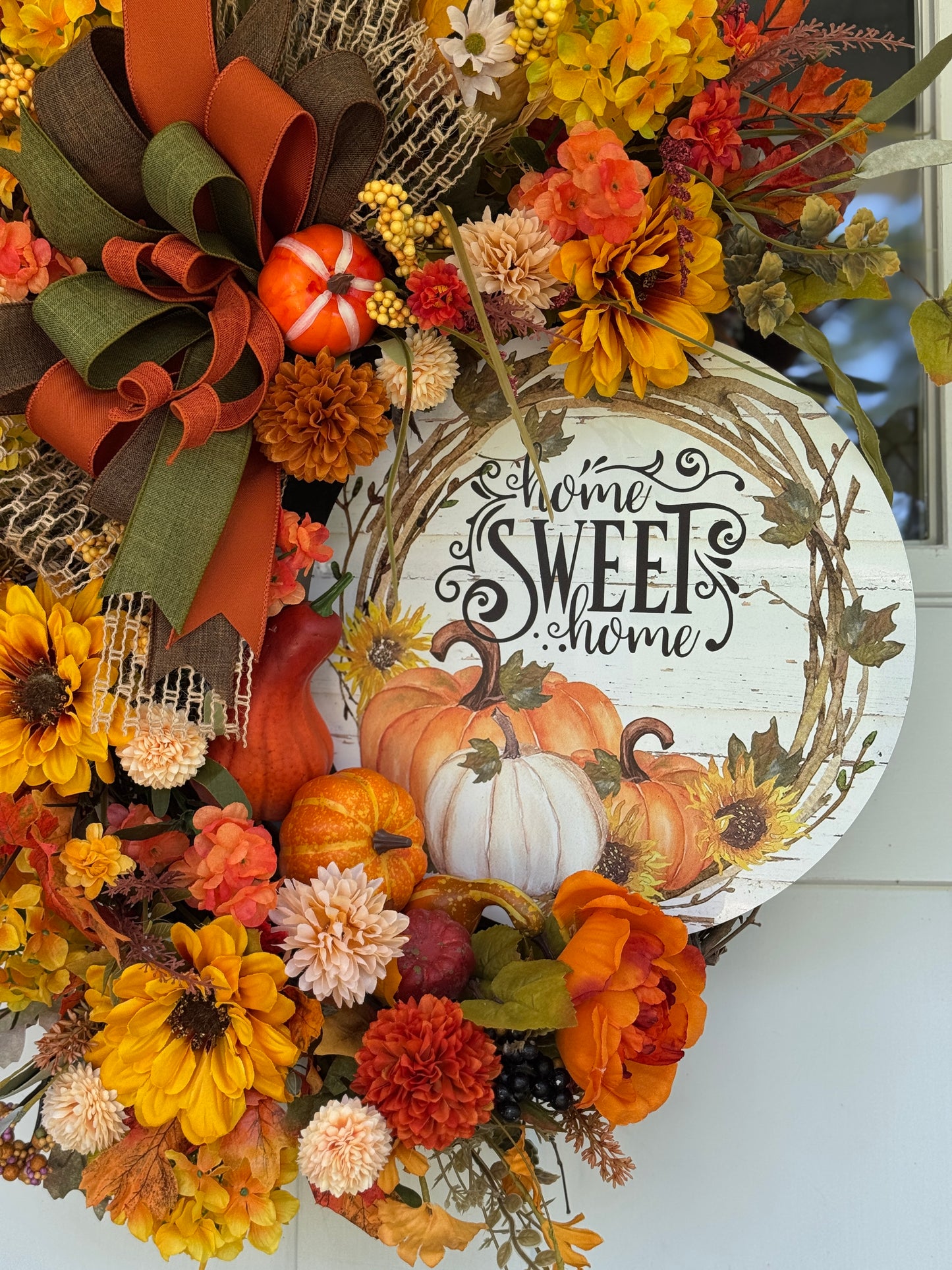 Autumn Harvest Home Sweet Home Wreath