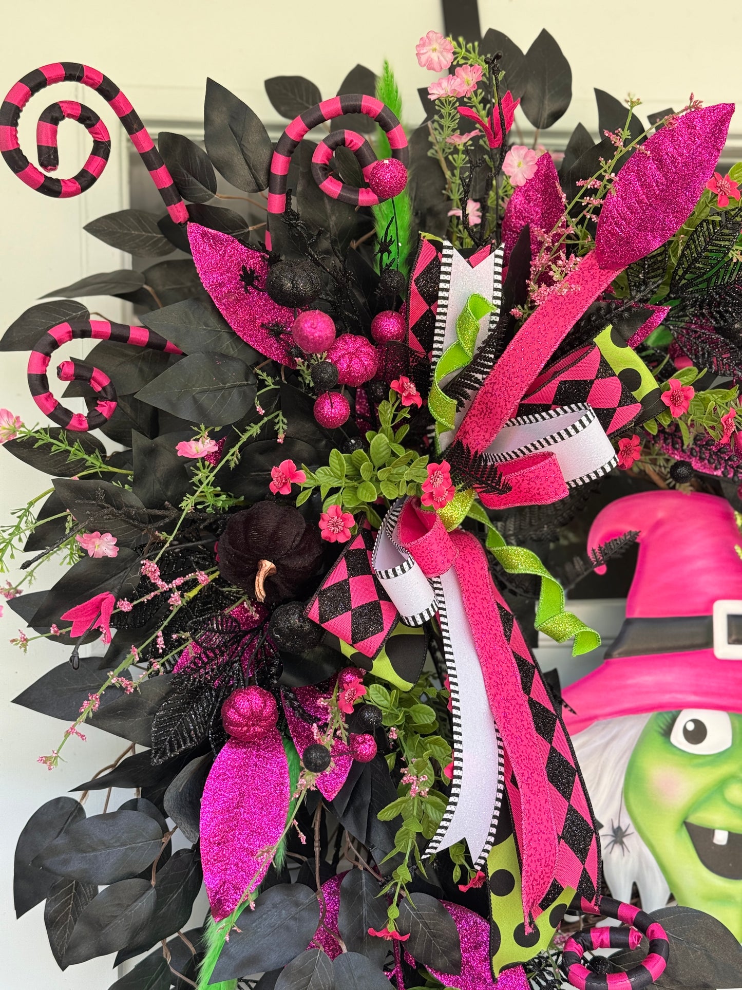 Vibrant Witch Halloween Wreath