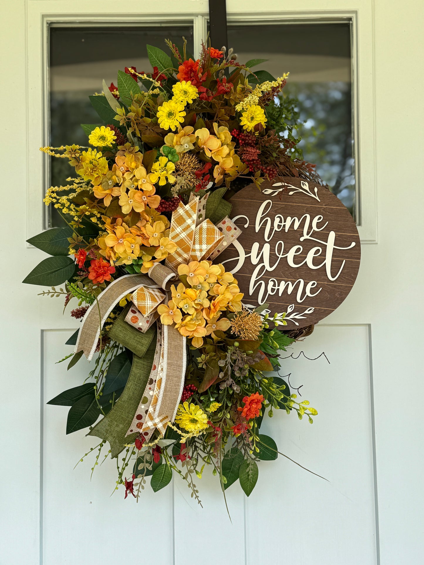 Fall Home Sweet Home Floral Wreath