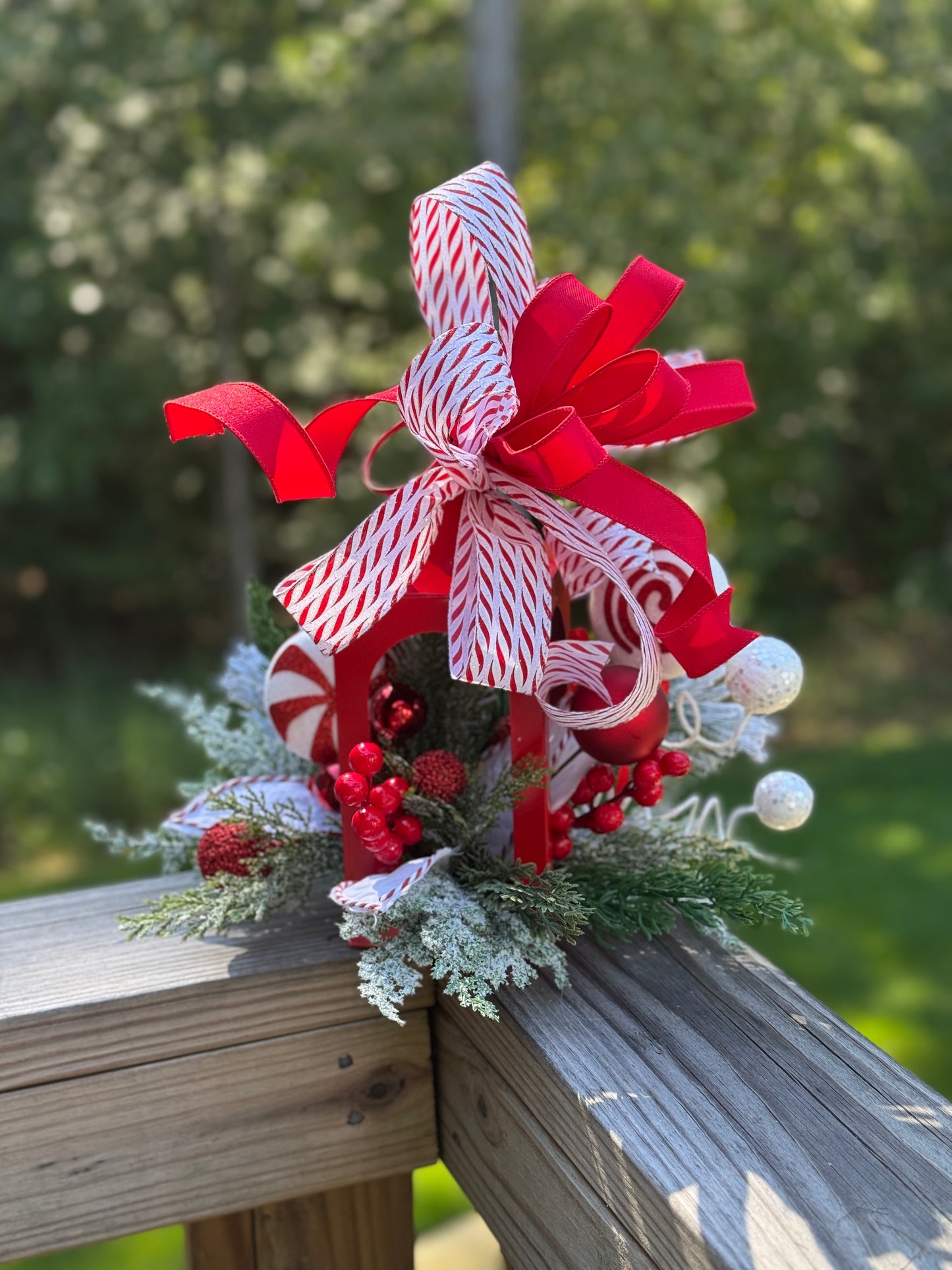 Peppermint Lantern Winter/Holiday