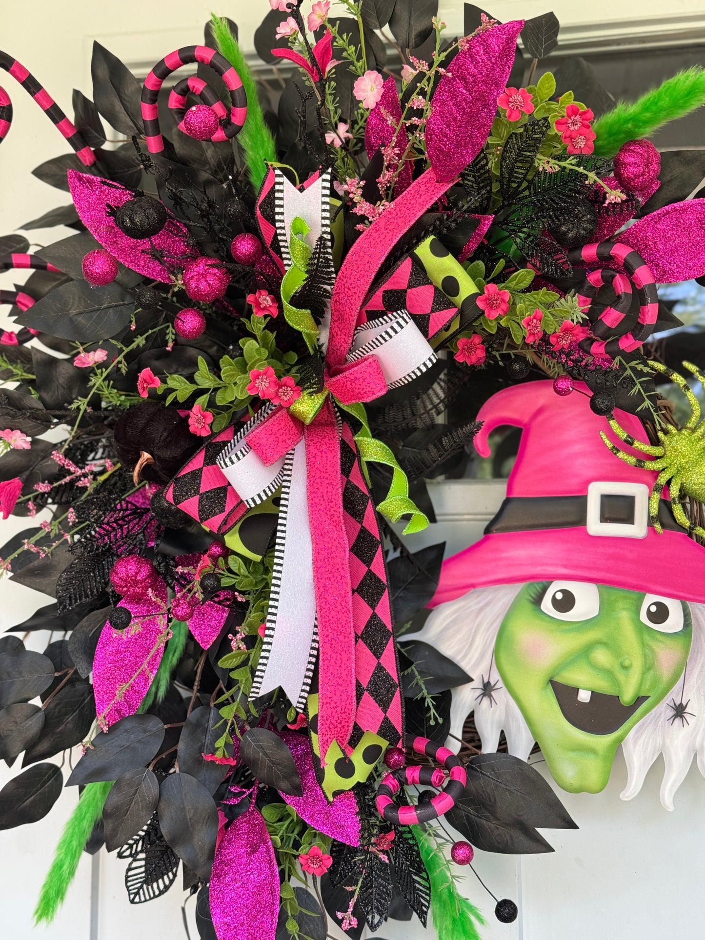Vibrant Witch Halloween Wreath