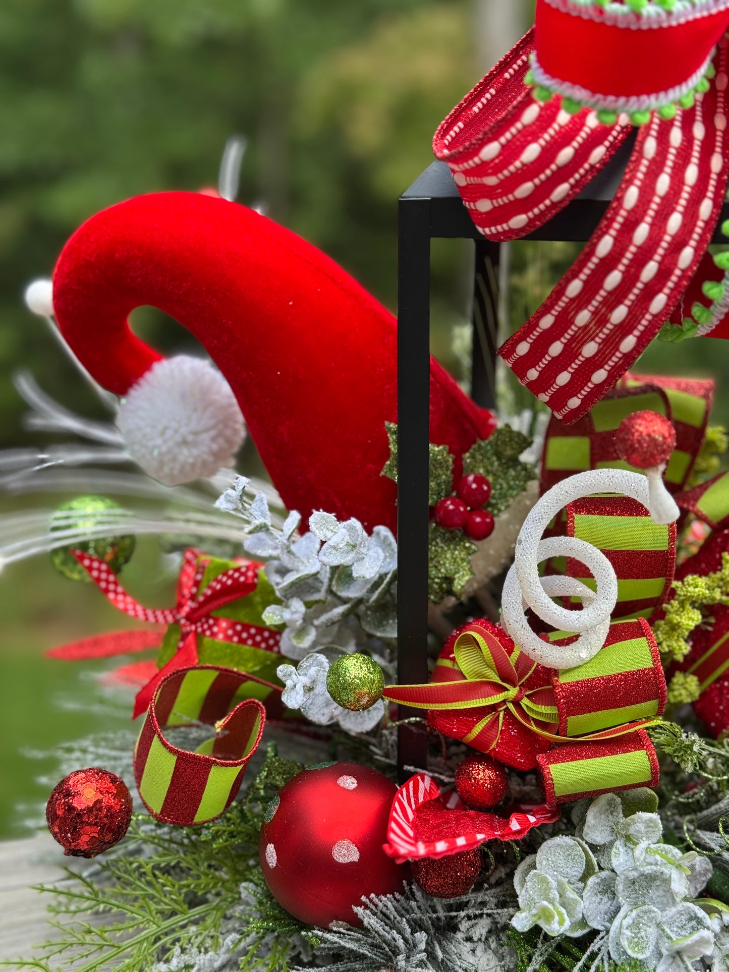 Festive Elf Hat Holiday Centerpiece