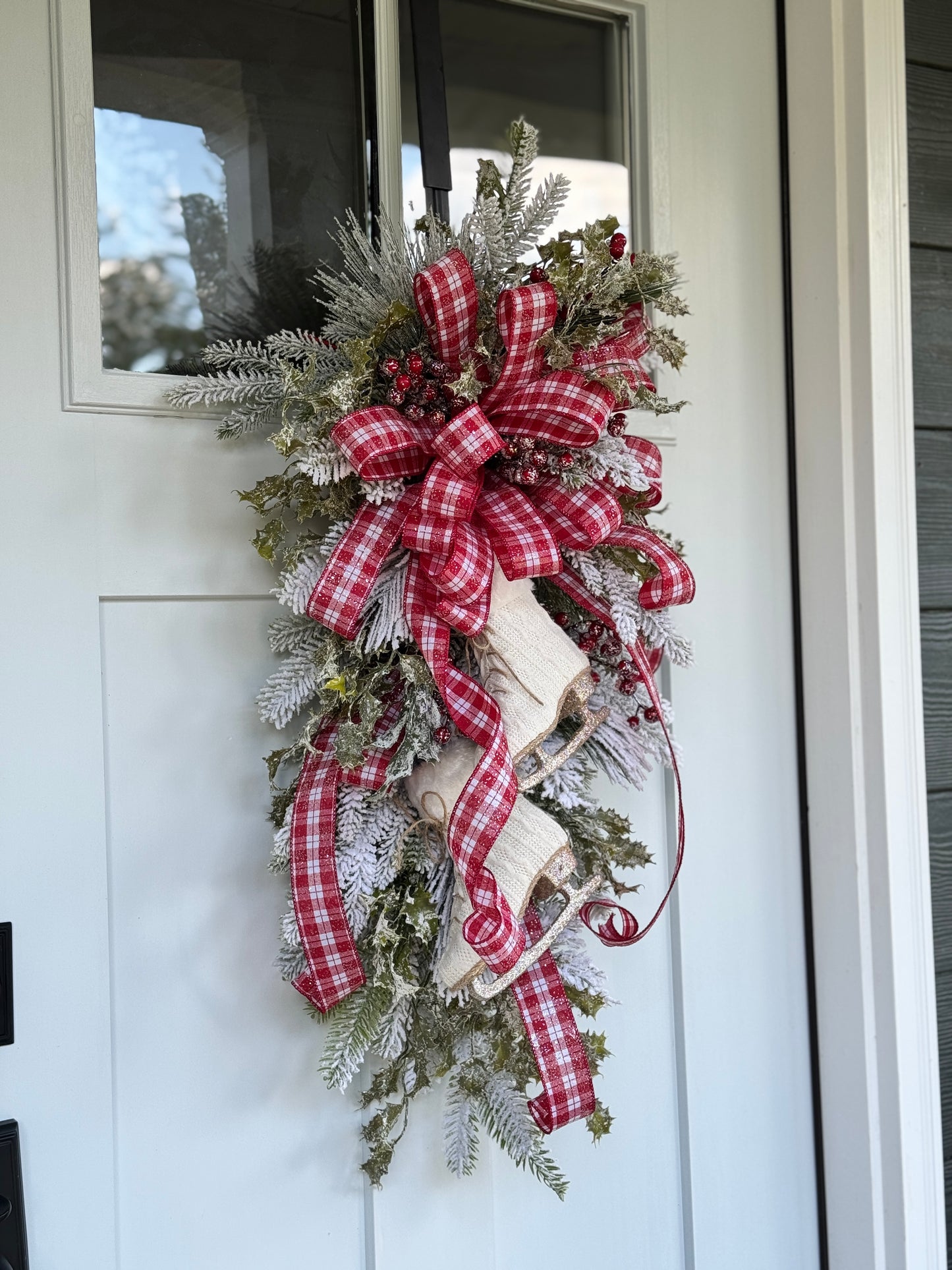 Winter Ice Skates Door Wreath