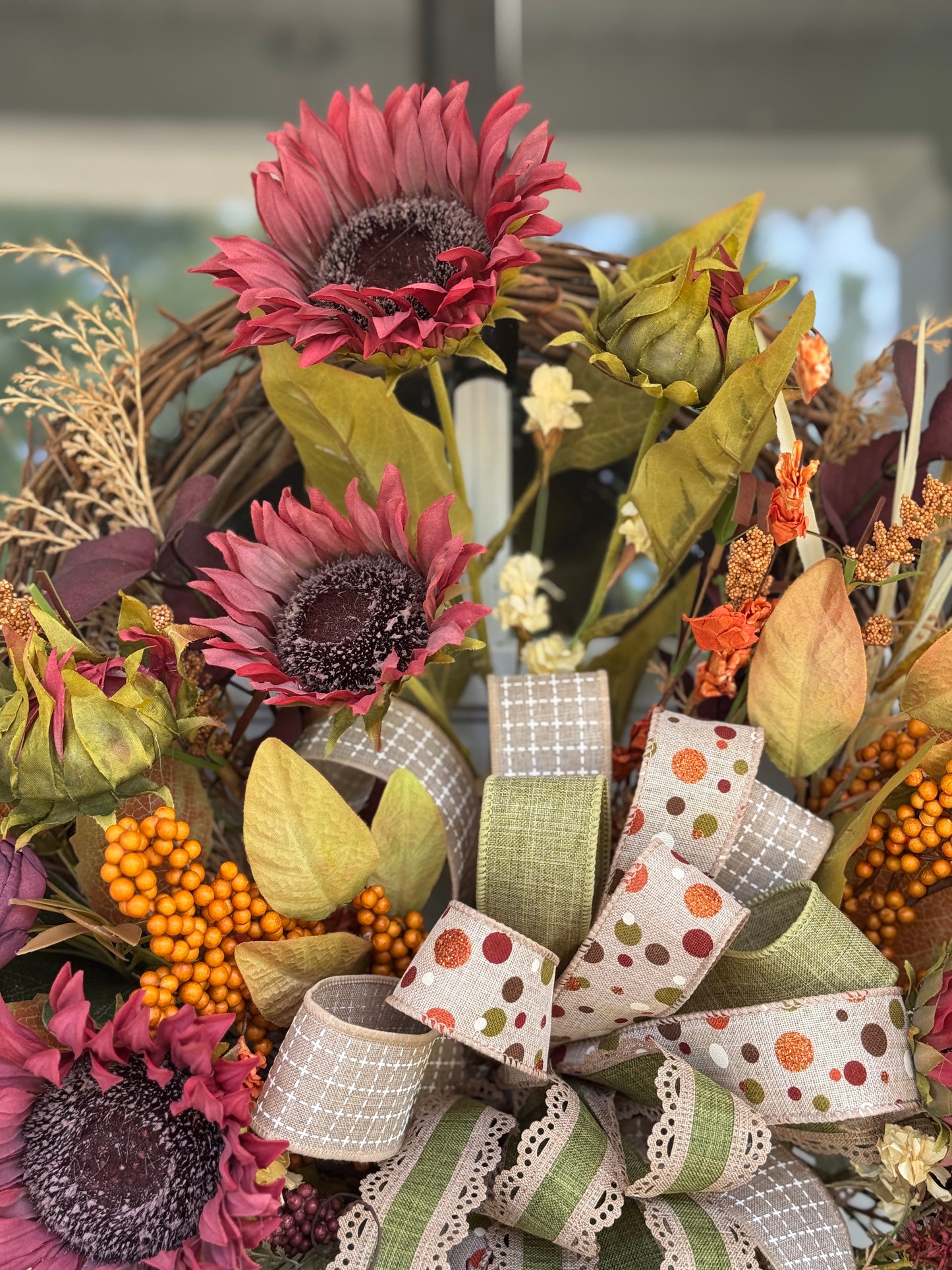 Soft Autumn Tones Floral Wreath