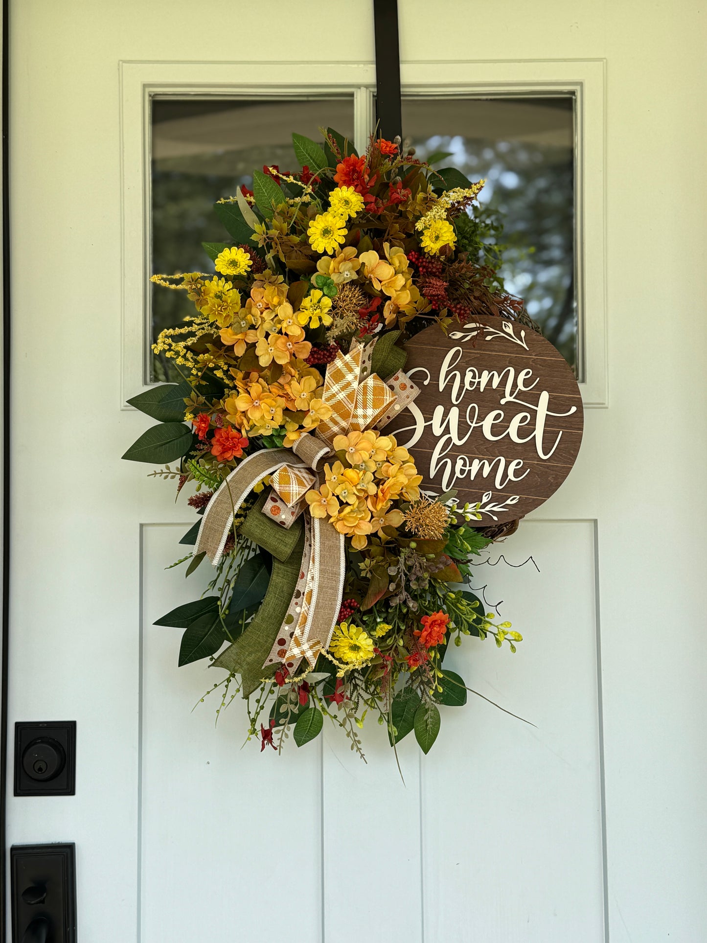 Fall Home Sweet Home Floral Wreath