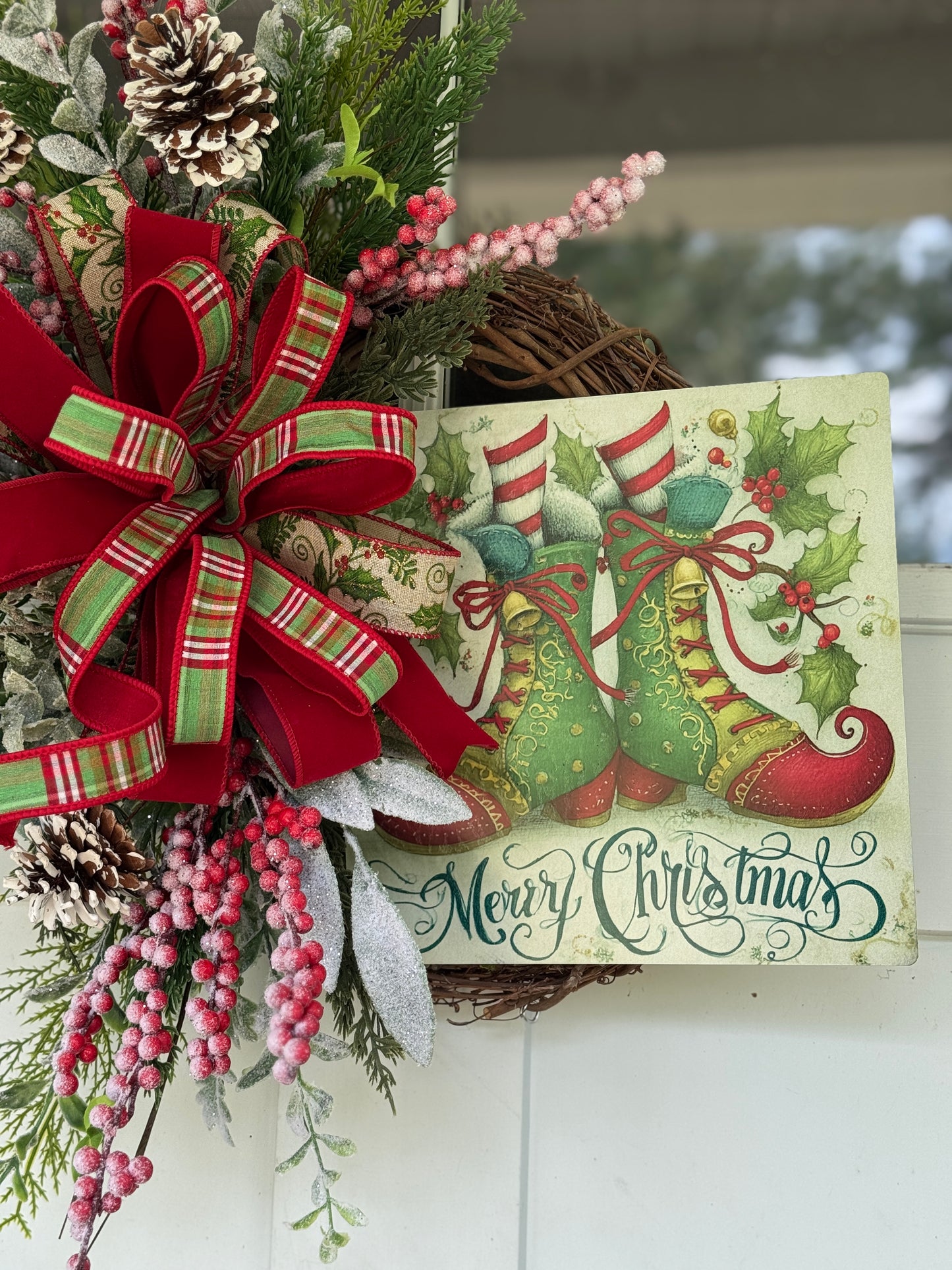 Vintage Inspired Elf Wreath