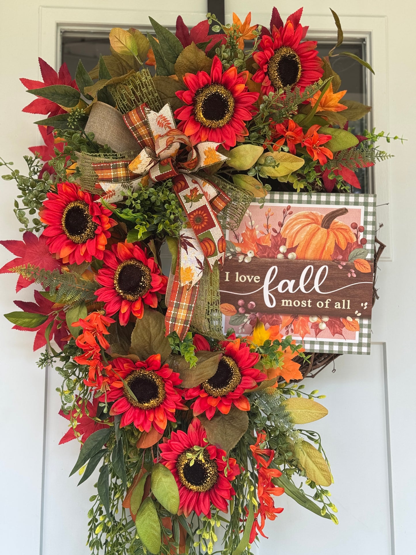 Autumn “I Love Fall” Door Wreath