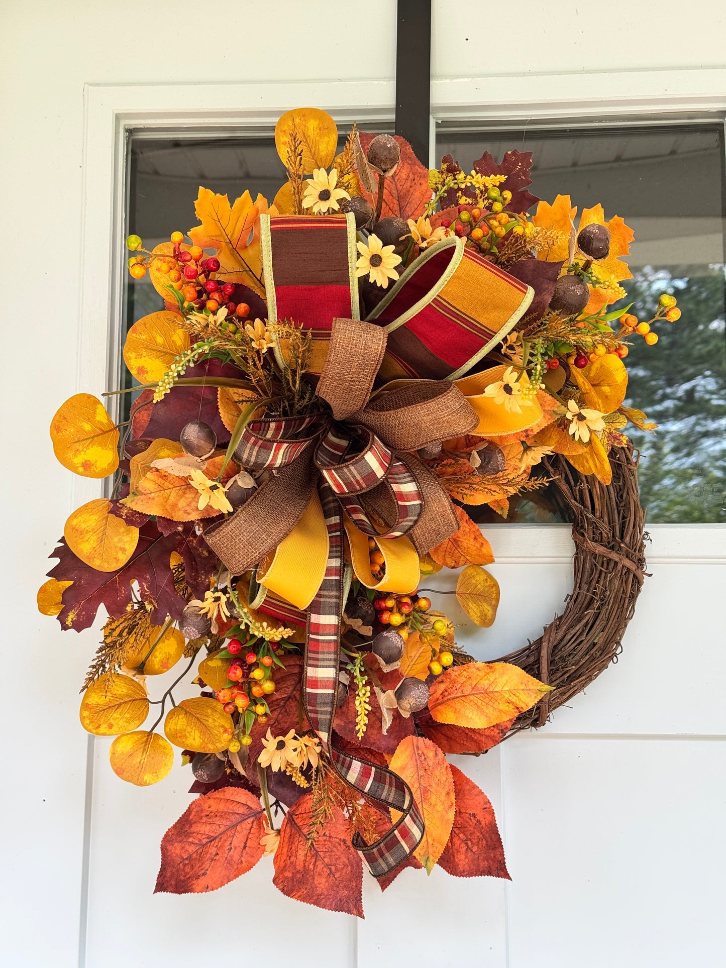 Vibrant Autumn Harvest Foliage Wreath