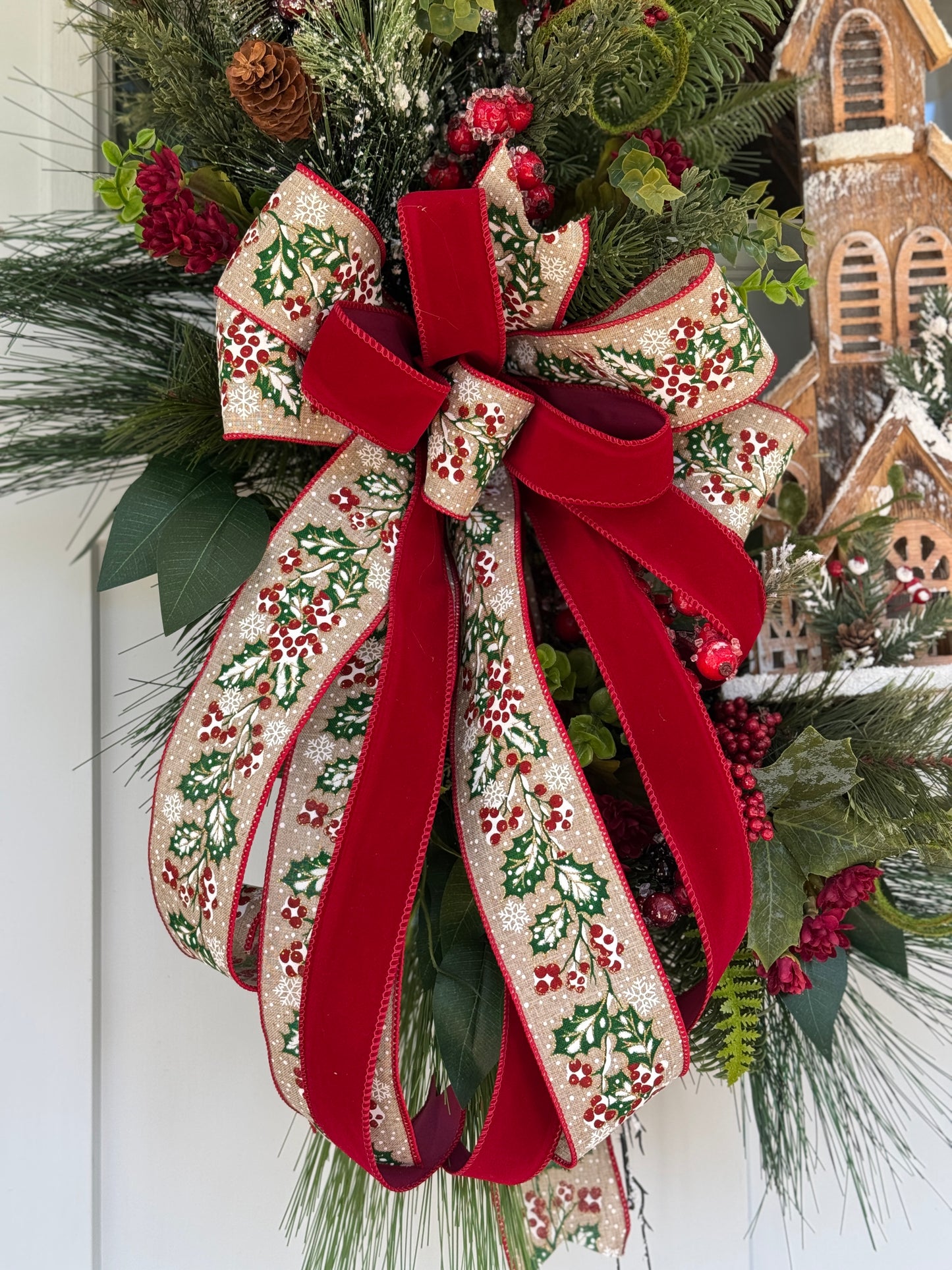 Large Rustic Church Winter/Holiday Wreath