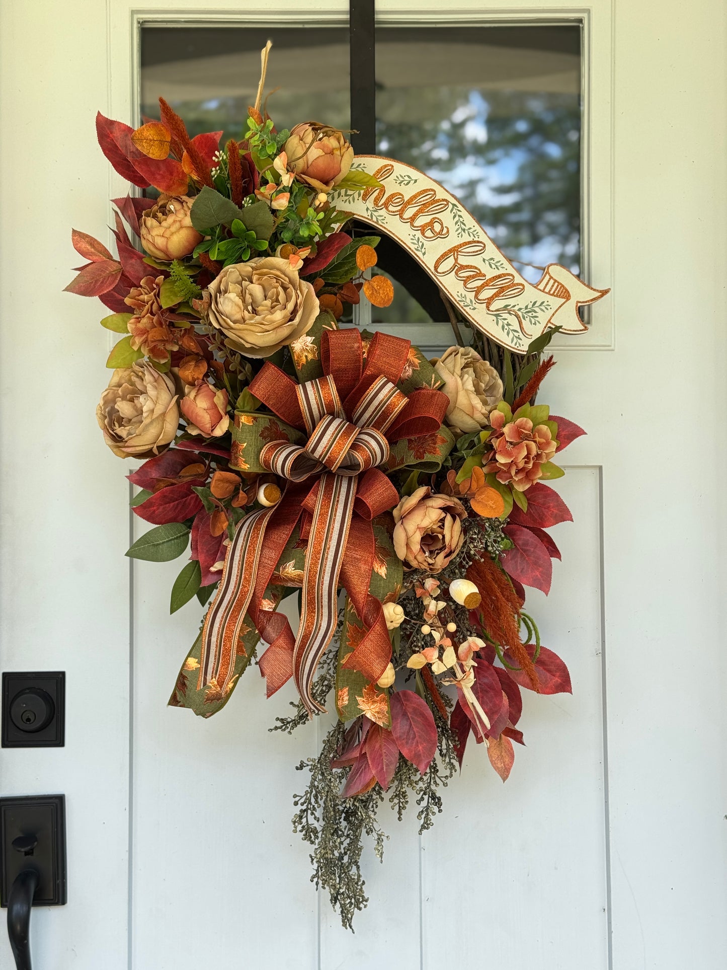 Copper Tones Hello Fall Wreath