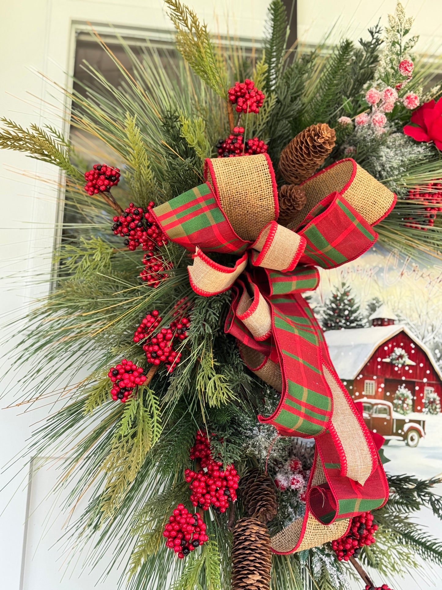 Rustic Merry Christmas Wreath