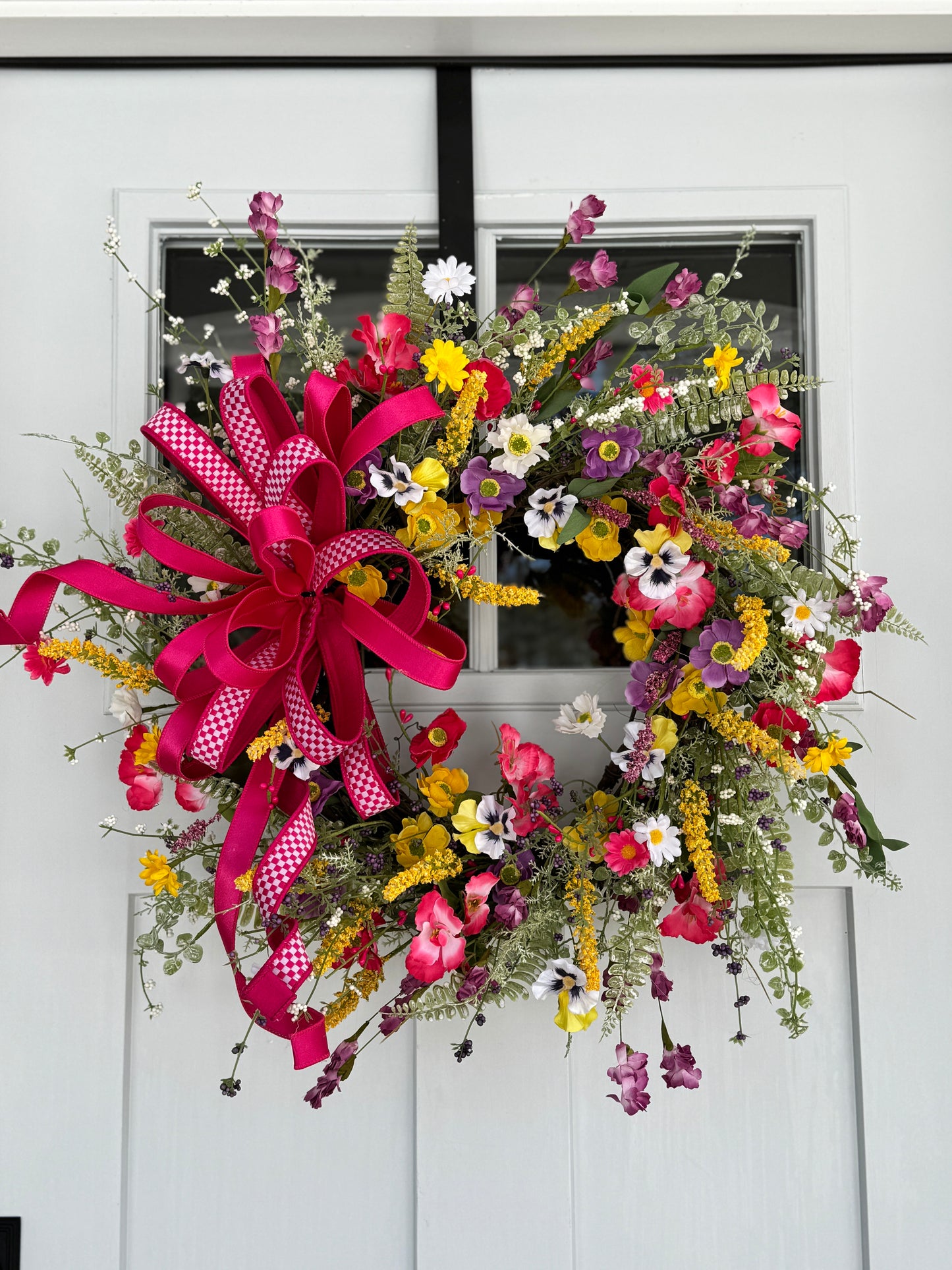 Vibrant Full Floral Spring/Summer Wreath