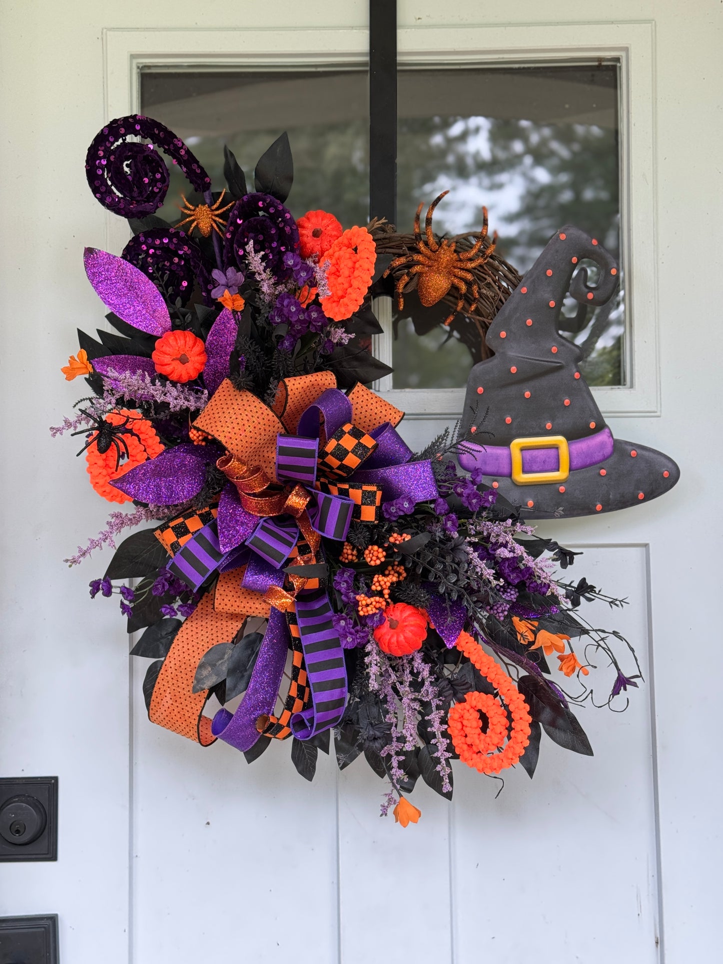Halloween Witch Hat Door Wreath