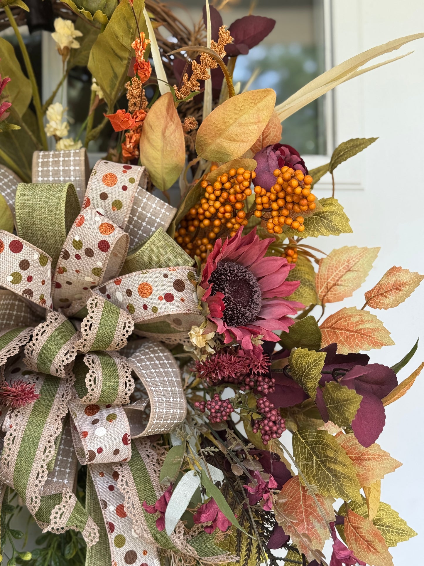 Soft Autumn Tones Floral Wreath