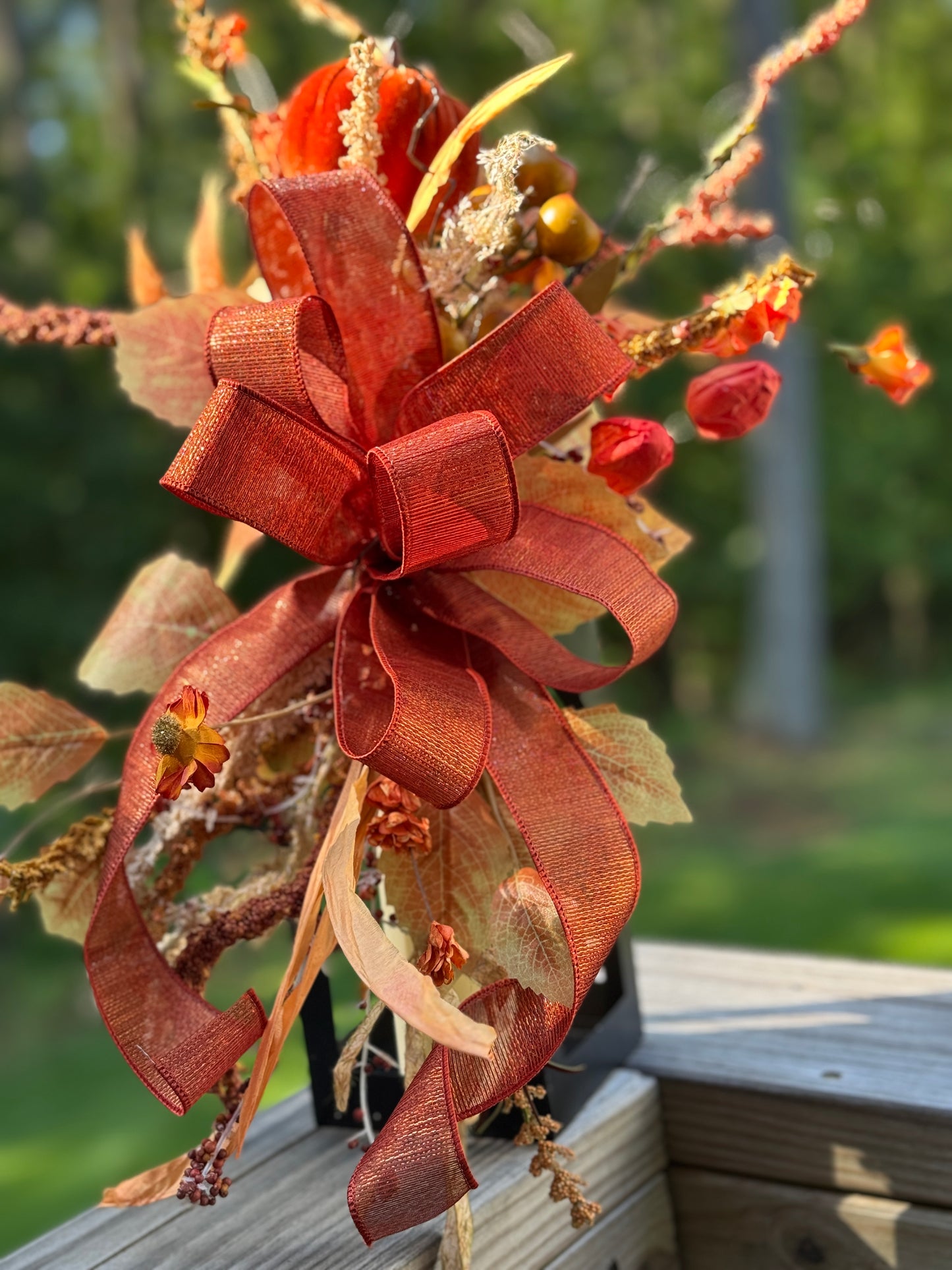 Autumn Harvest Lantern with Candle