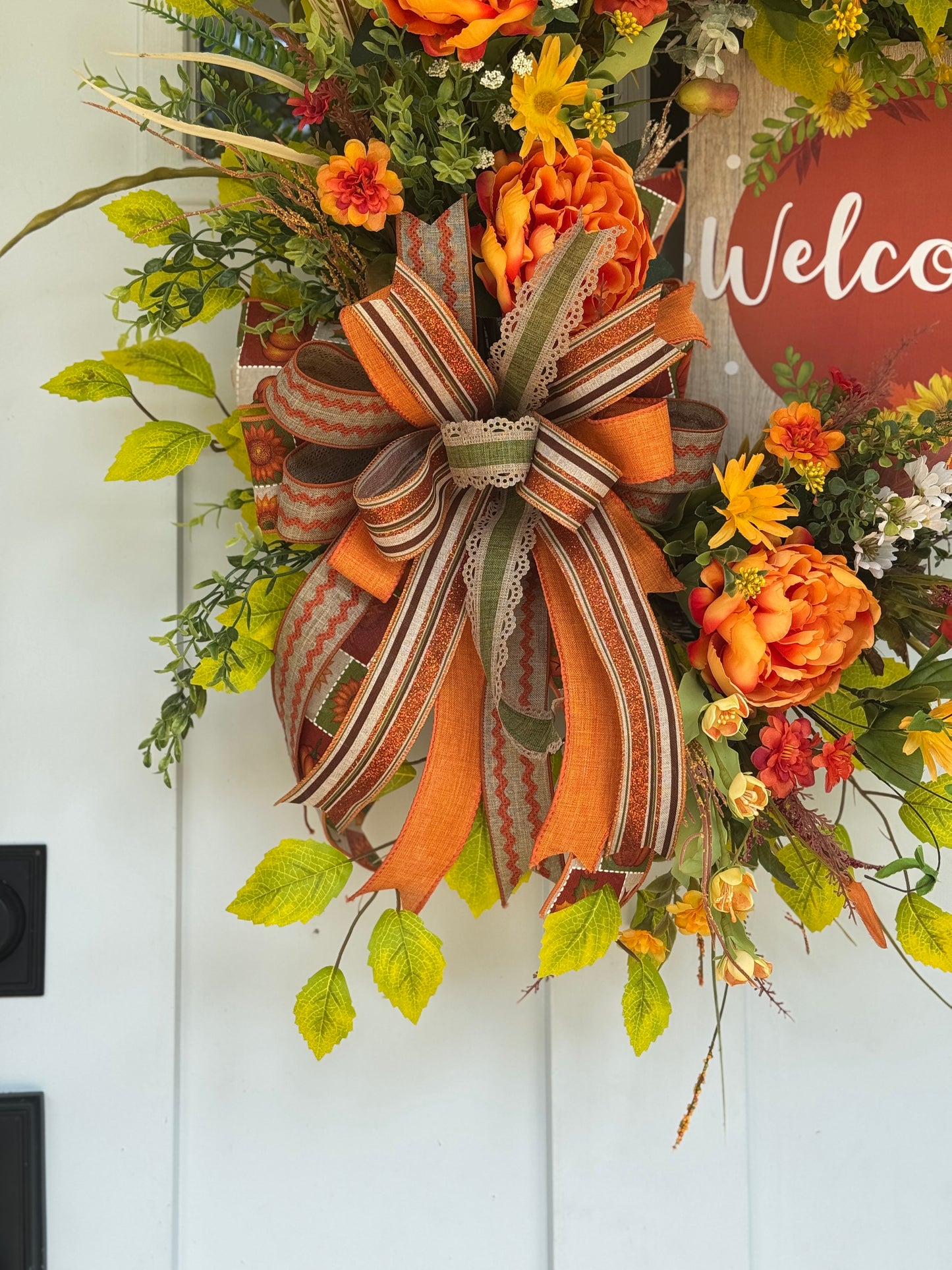 Vibrant Floral Welcome Wreath