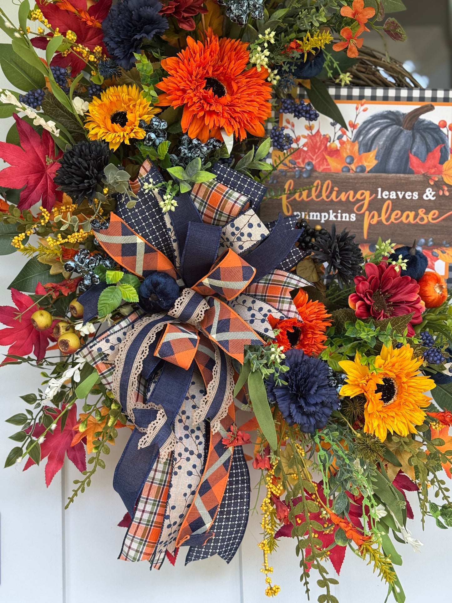 Falling Leaves Autumn Wreath
