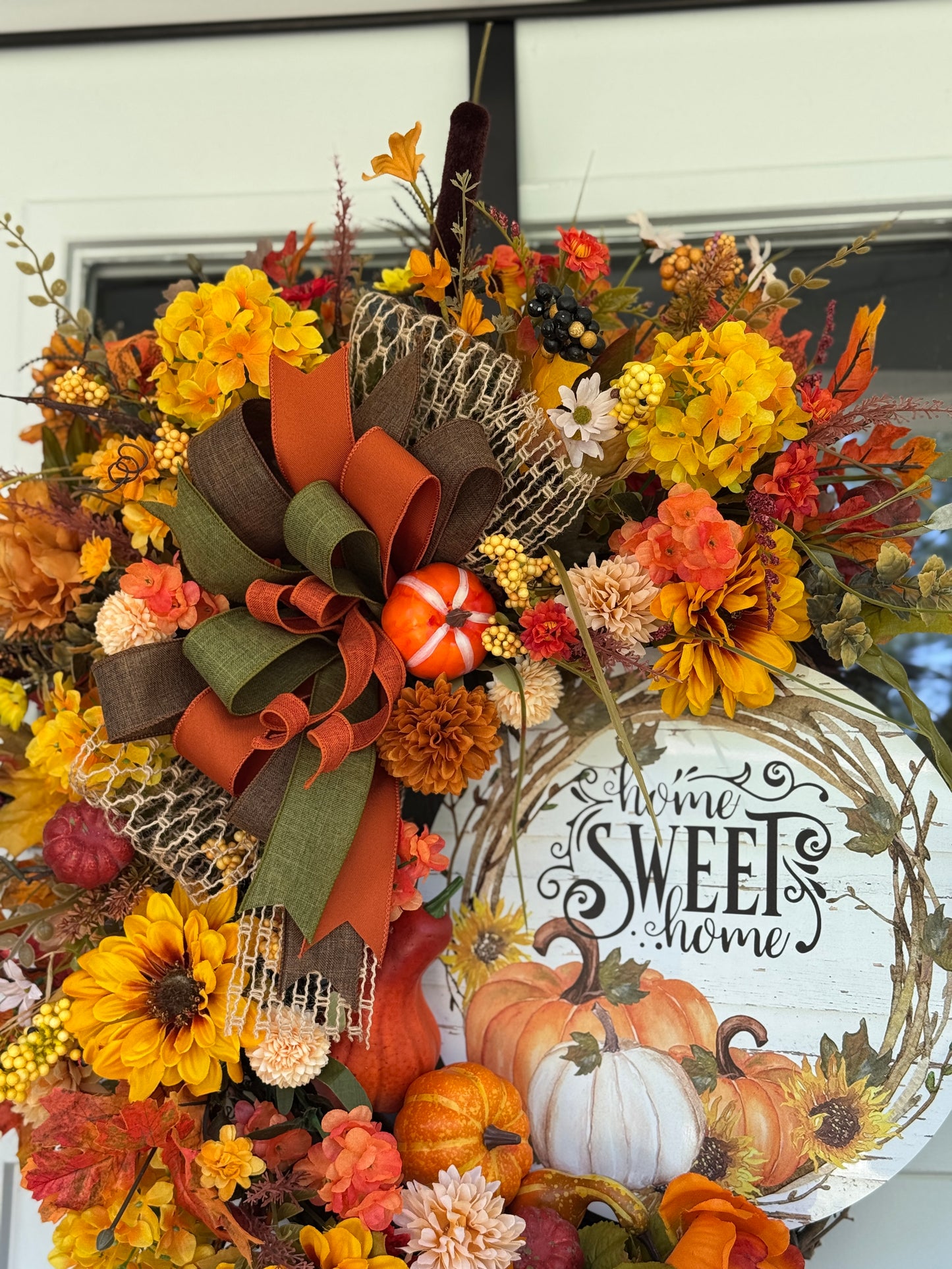 Autumn Harvest Home Sweet Home Wreath