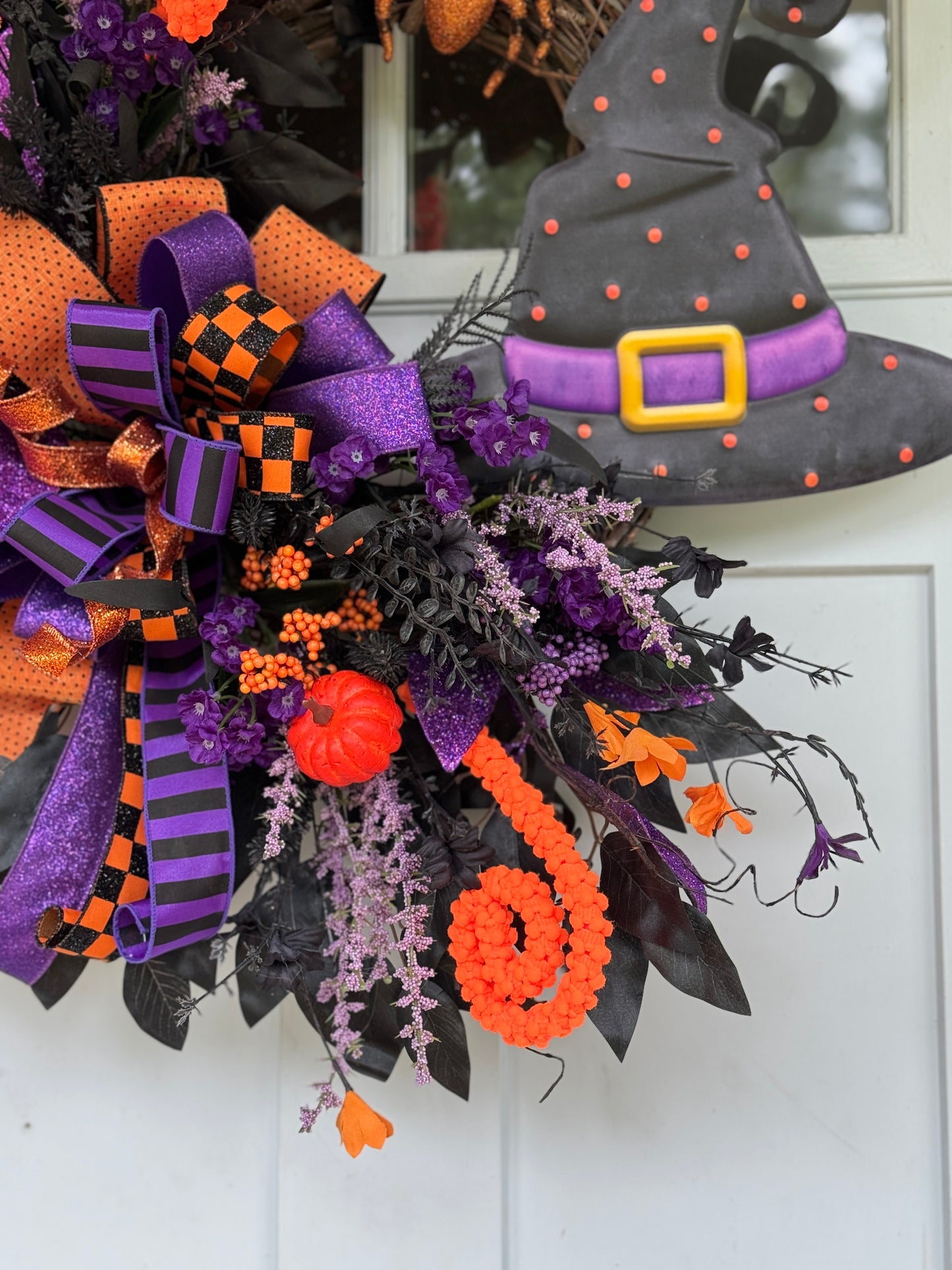 Halloween Witch Hat Door Wreath