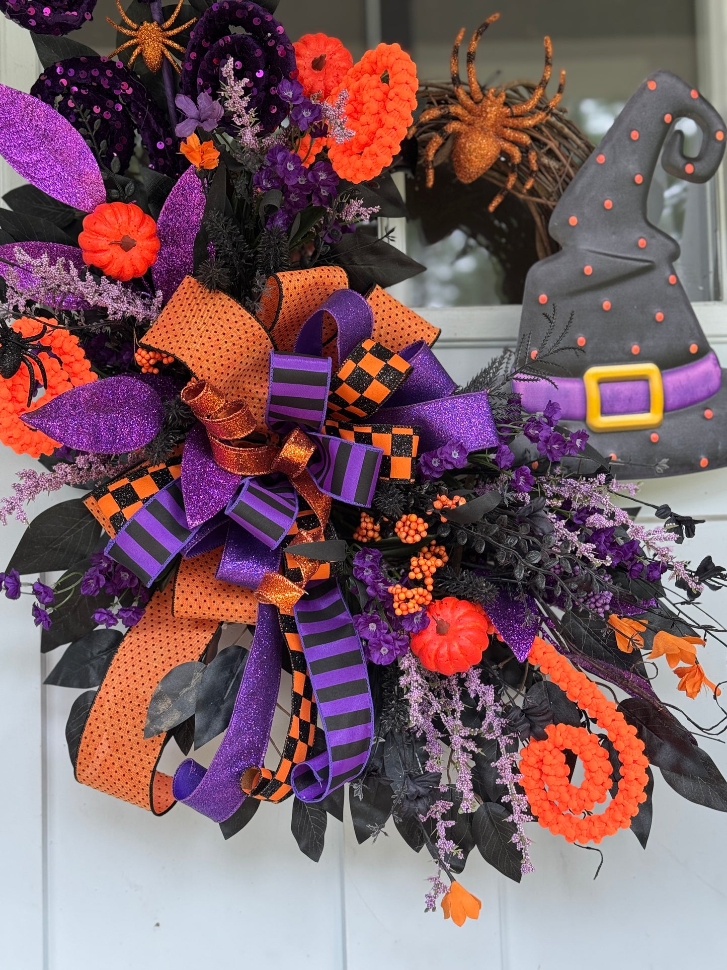 Halloween Witch Hat Door Wreath
