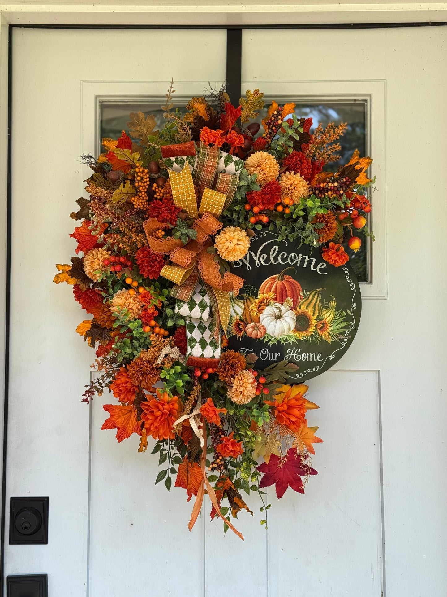 Welcome To Our Home Autumn Harvest Wreath