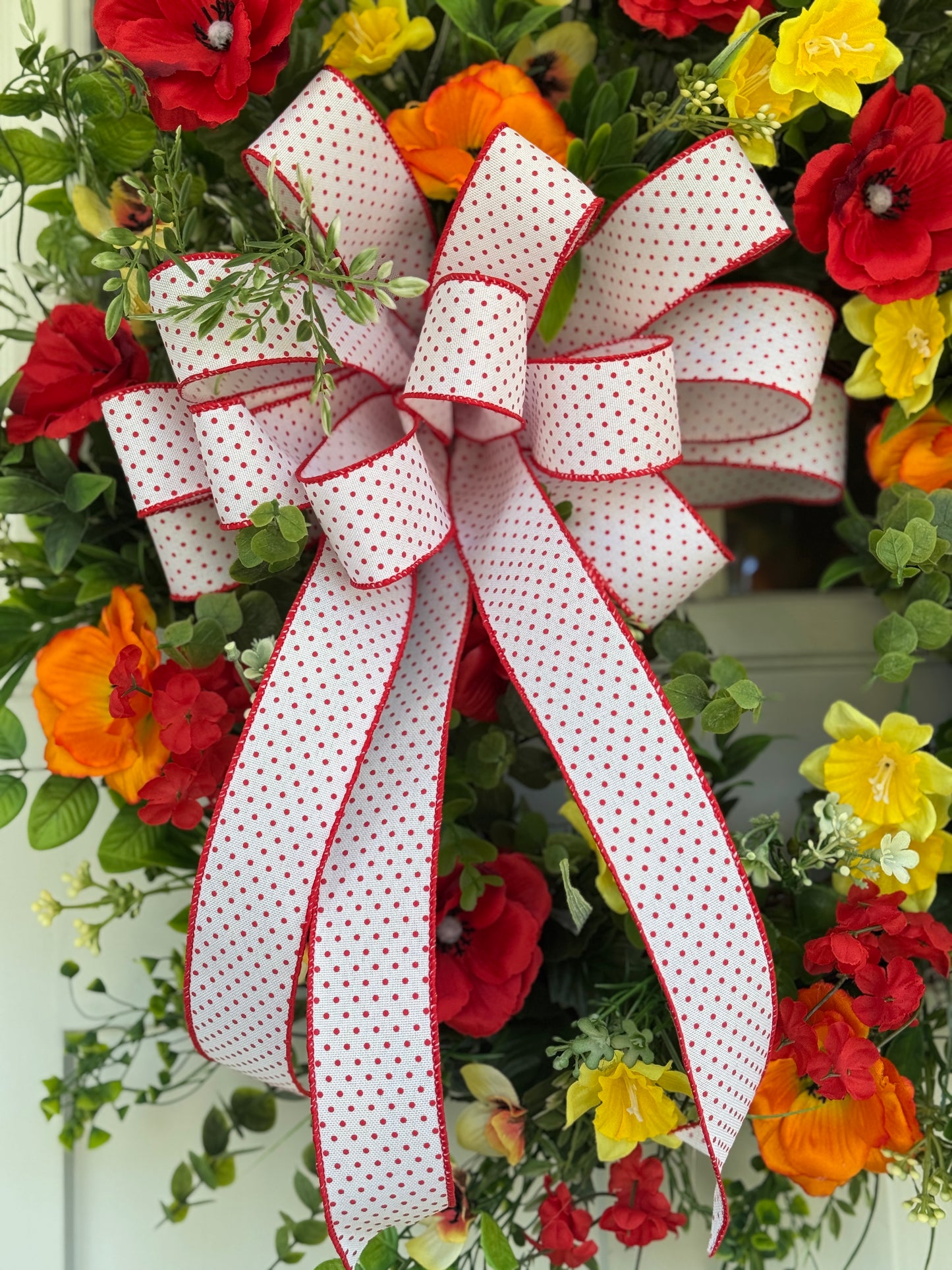 Red, Yellow, and Orange Poppy Wreath